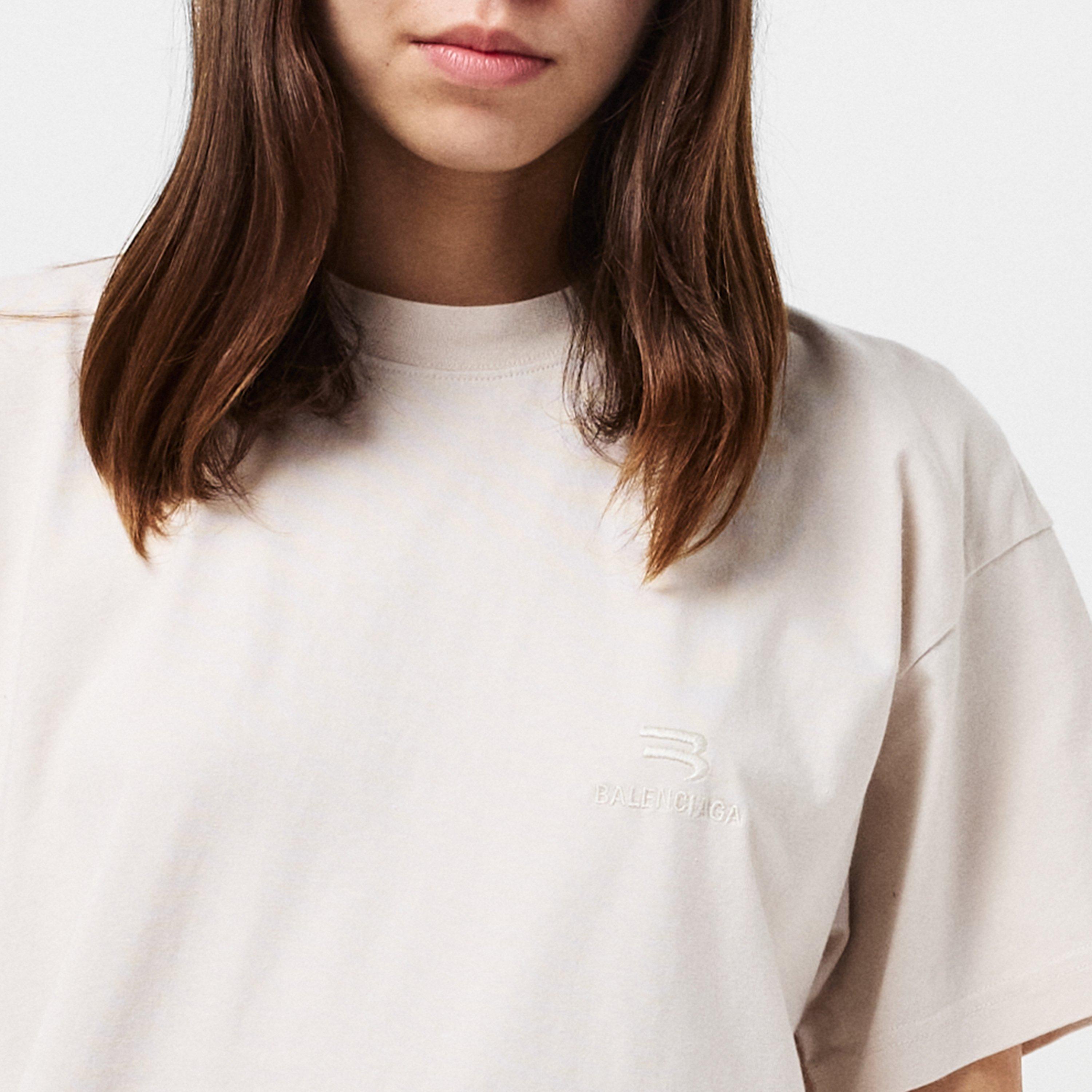 Chalky Whi - Balenciaga - Women's Regular Fit T-Shirt - 5