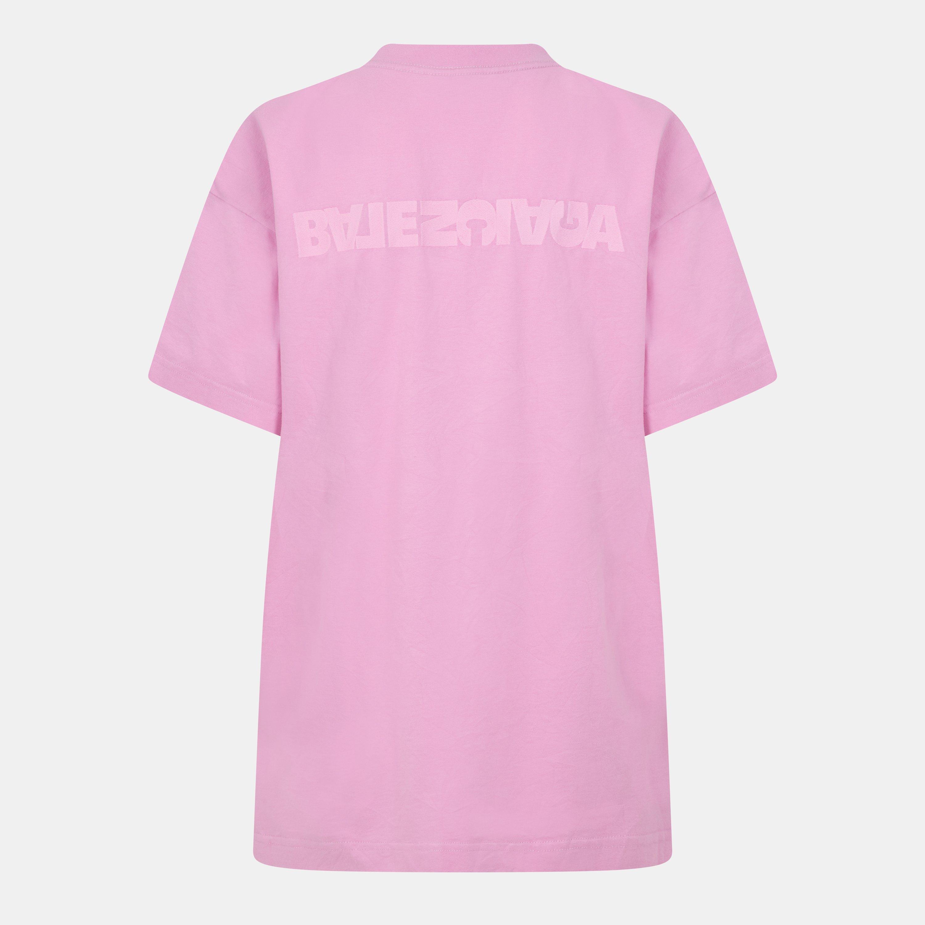 Pink - Balenciaga - Women's Regular Fit T-Shirt - 2