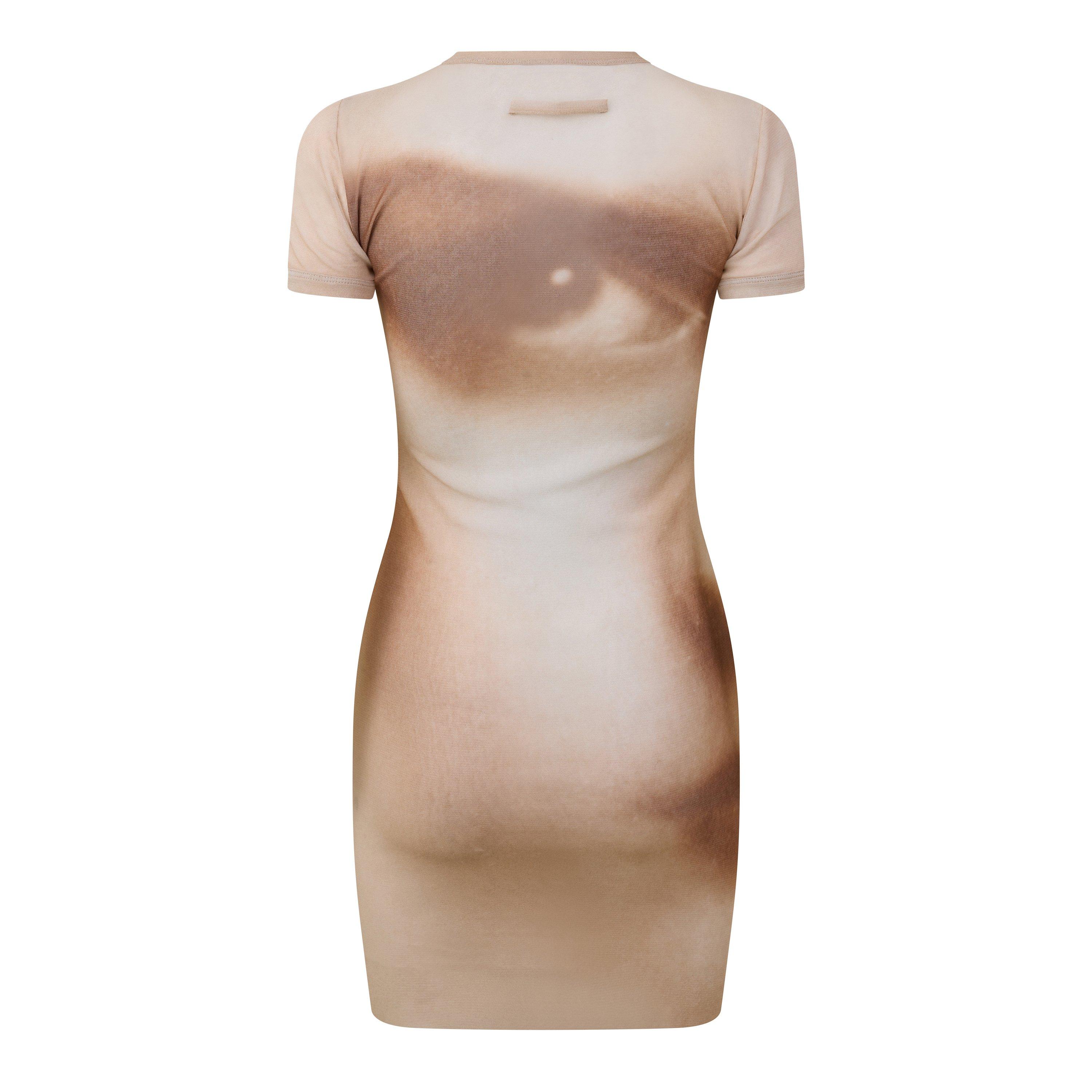 Beige - Jean Paul Gaultier - JPG Mesh Short Dress Ld64 - 2