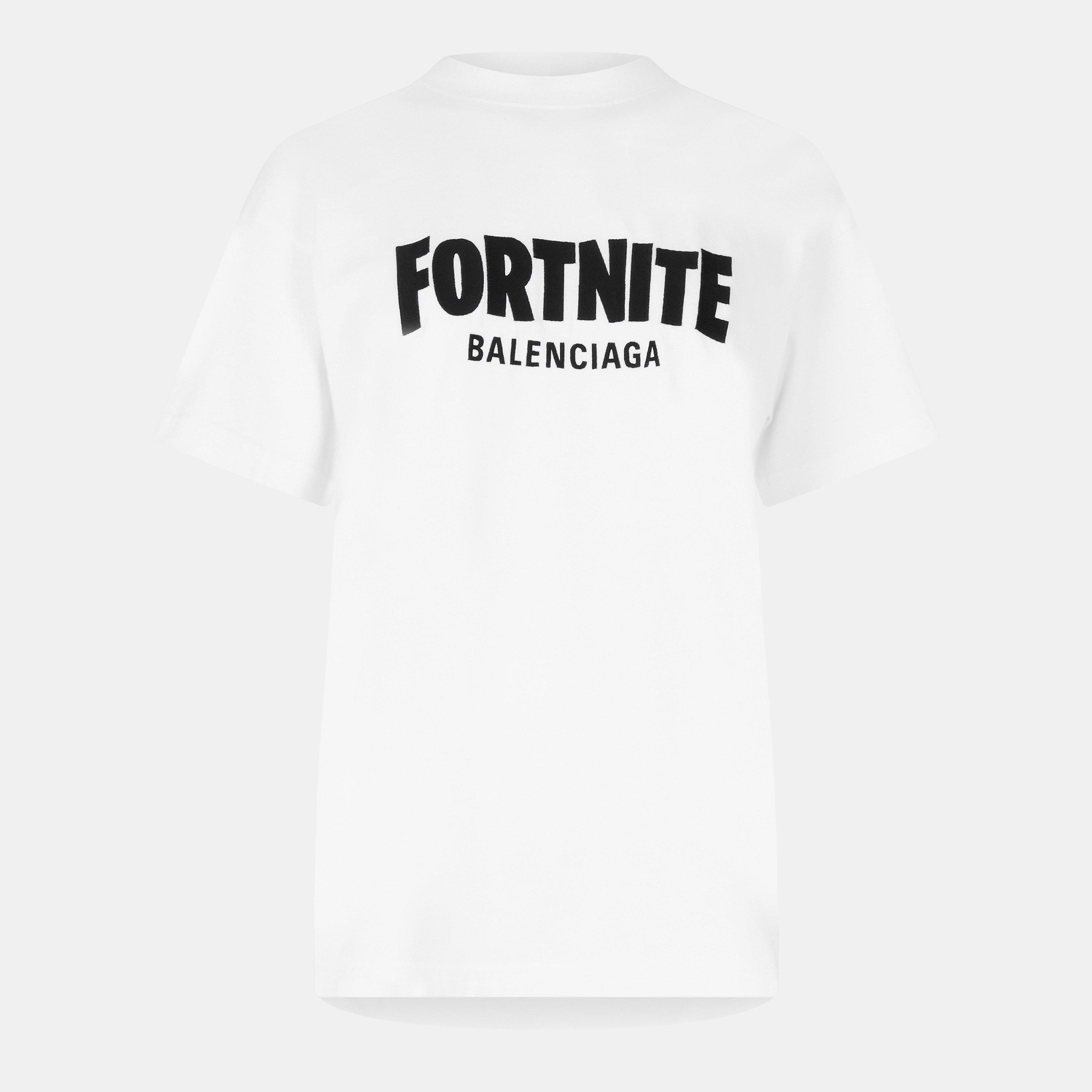 White/Black - Balenciaga - Women's Regular Fit T-Shirt - 1