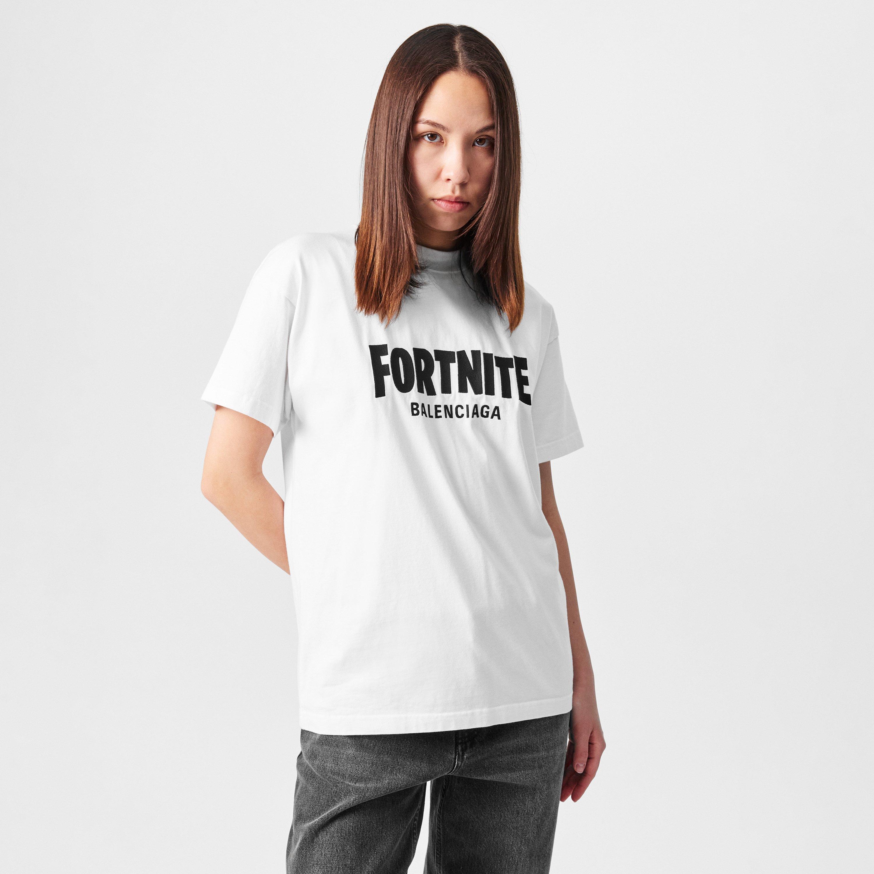 White/Black - Balenciaga - Women's Regular Fit T-Shirt - 3