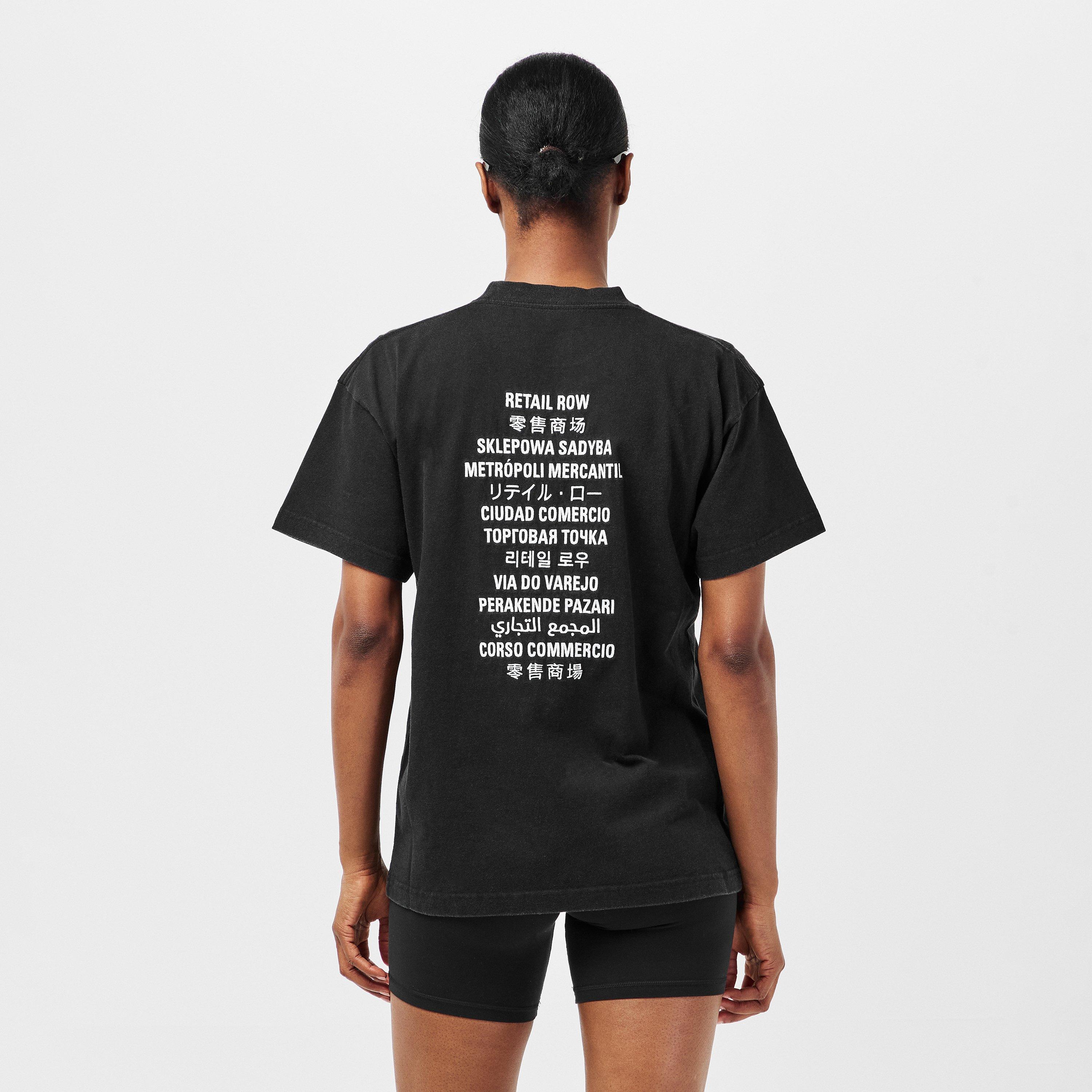 Black/White - Balenciaga - Women's Regular Fit T-Shirt - 4