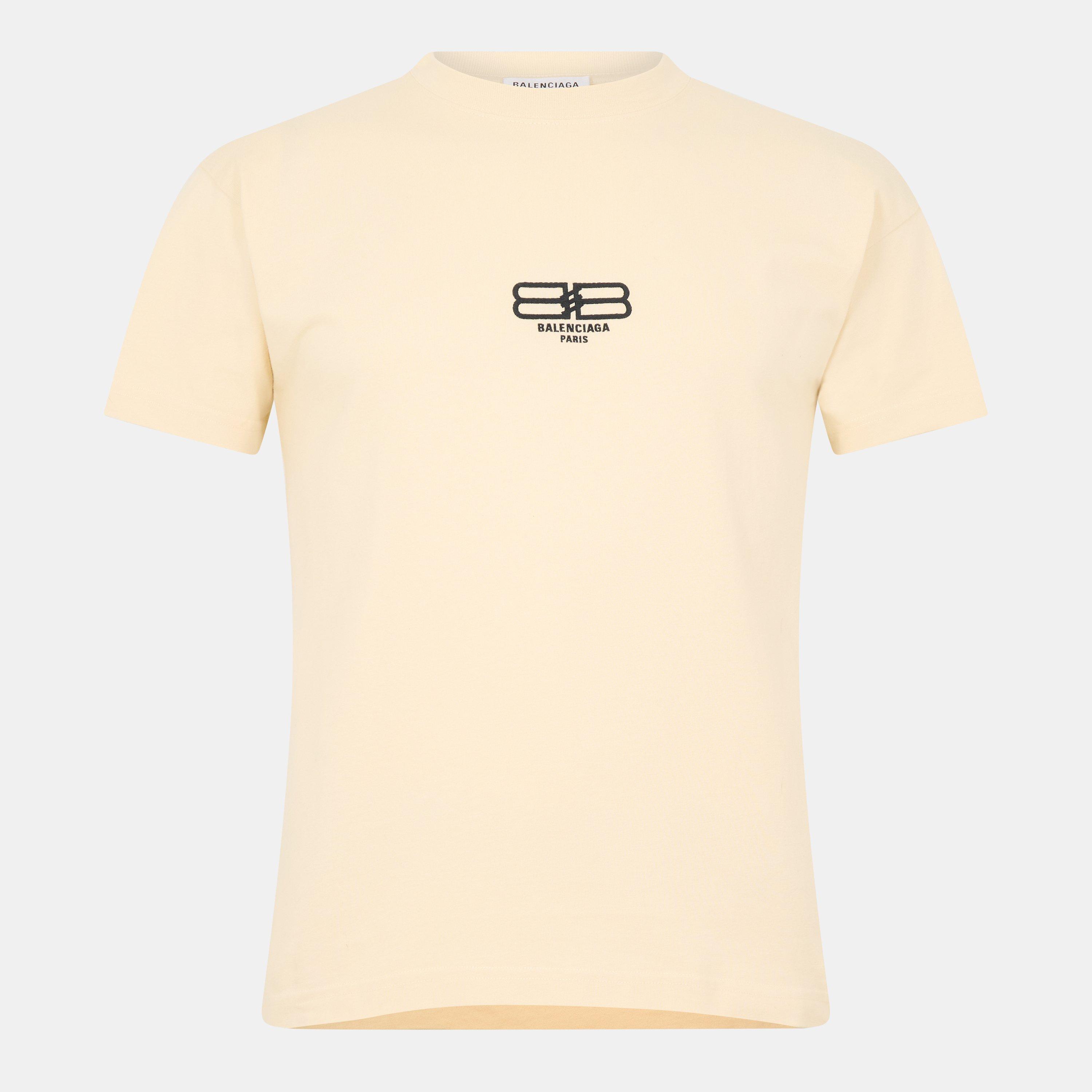 Balenciaga Women's T-Shirt - Cream/Black - 6 (2XS)