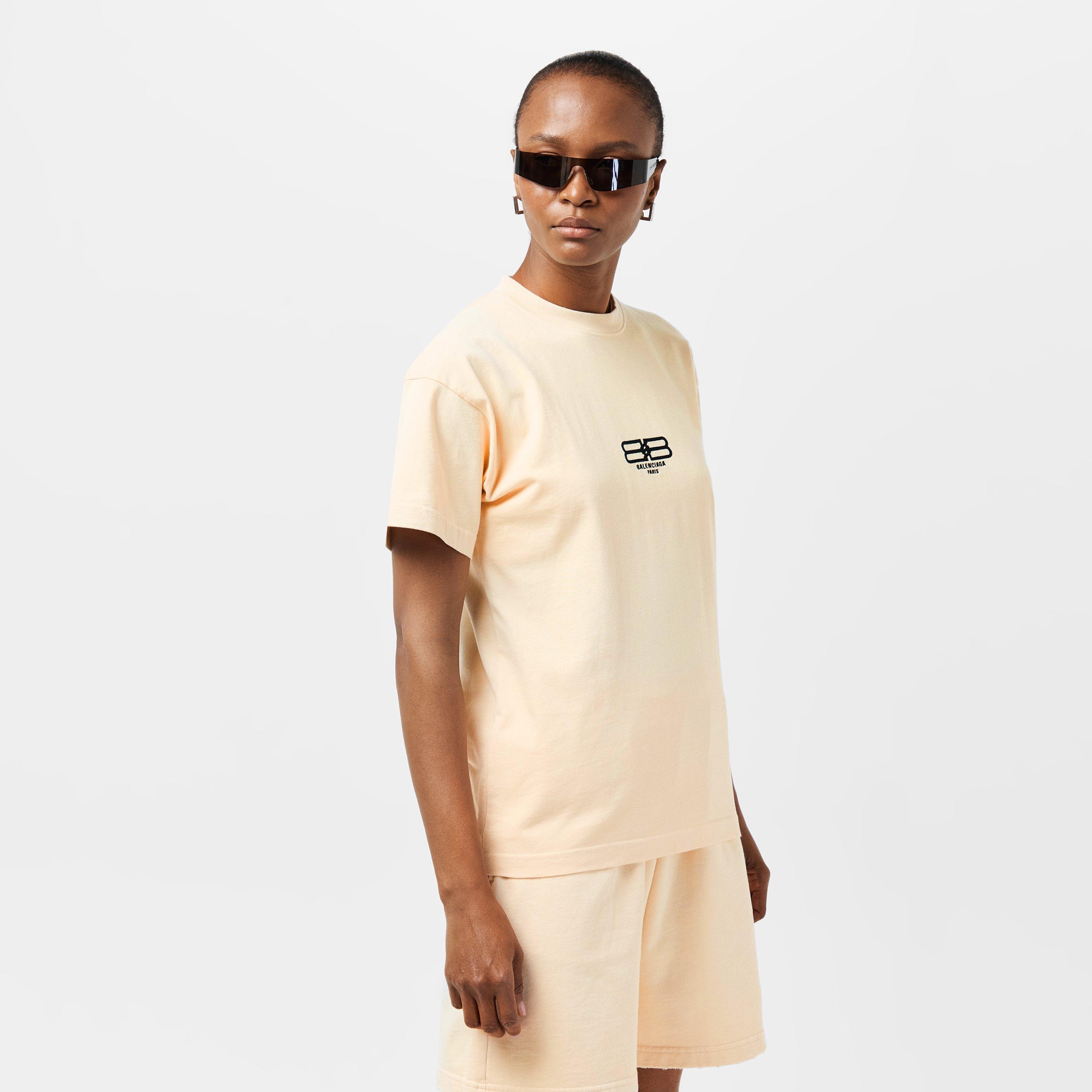 Cream/Black - Balenciaga - Women's T-Shirt - 3