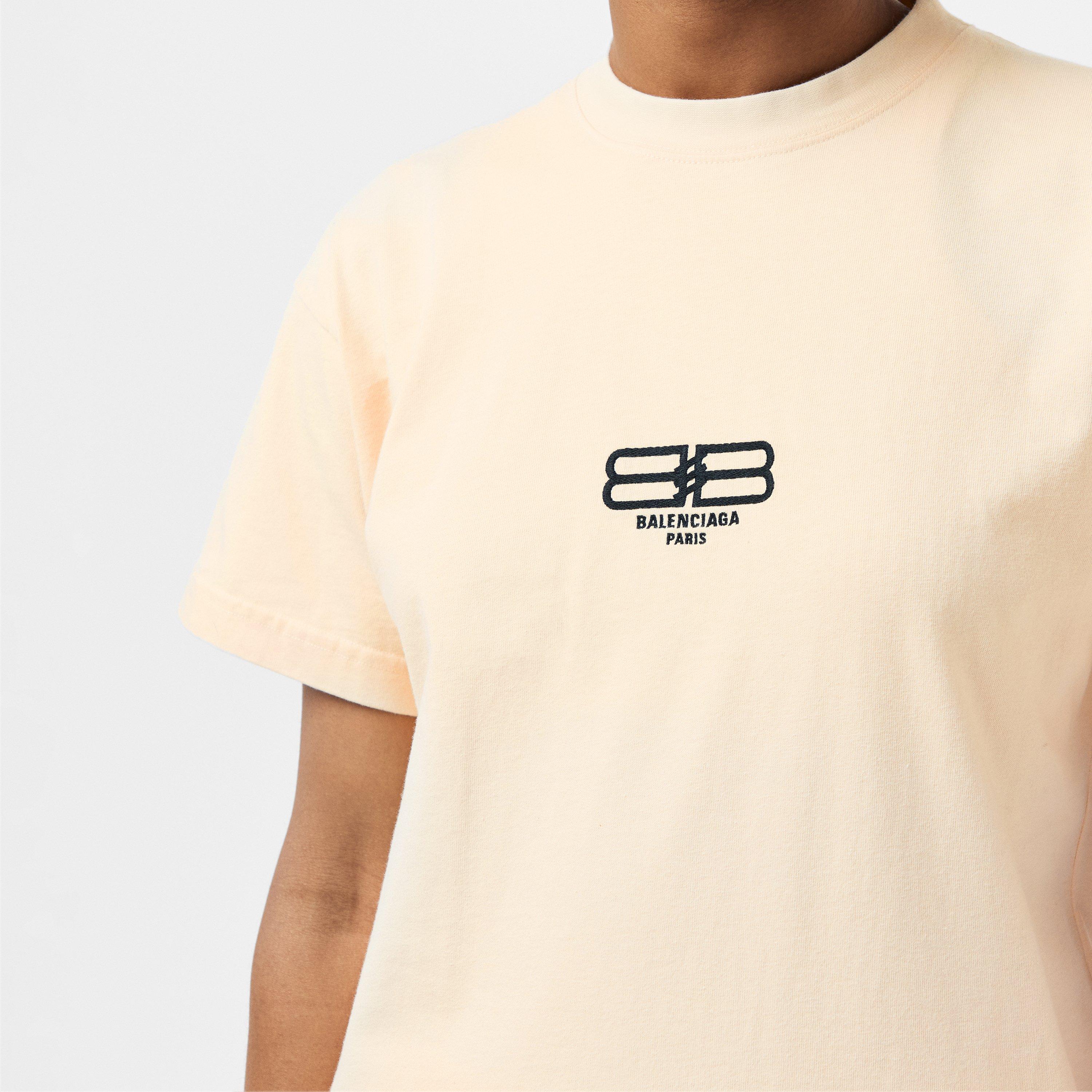 Cream/Black - Balenciaga - Women's T-Shirt - 5