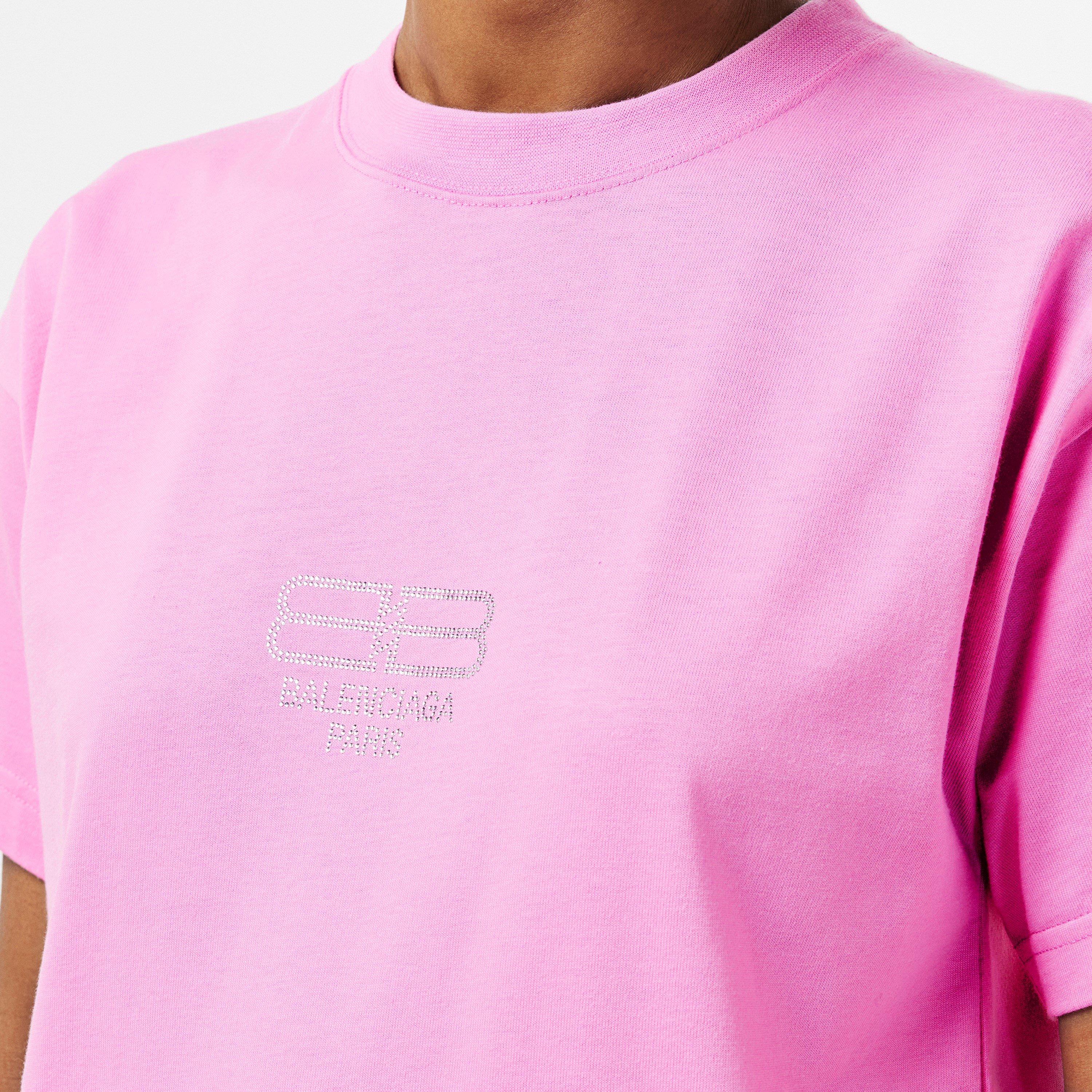 Pink/Silver - Balenciaga - Women's Regular Fit T-Shirt - 5