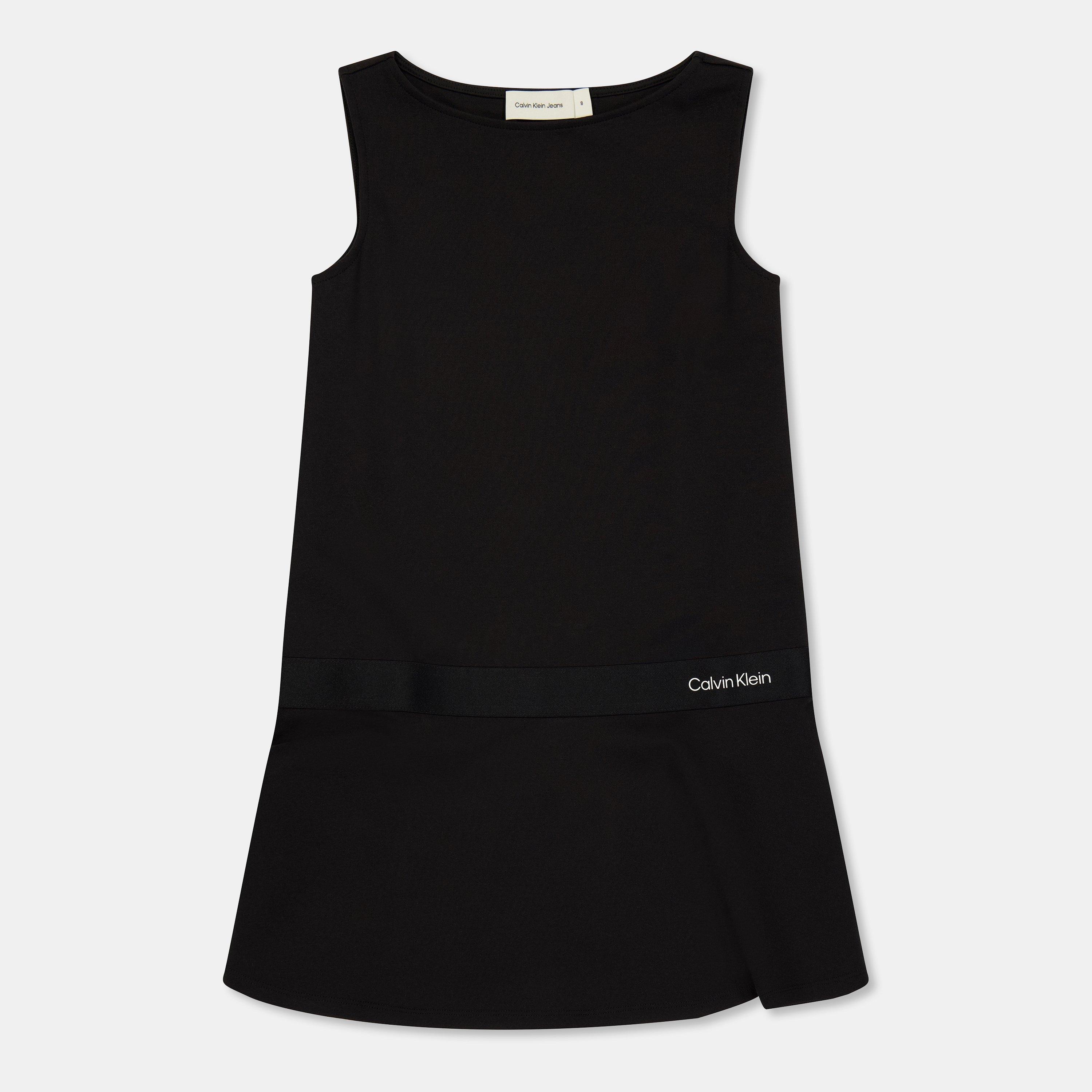 Calvin Klein Jeans Kids' Punto Skater Dress - CK Black BEH - Size 14Y