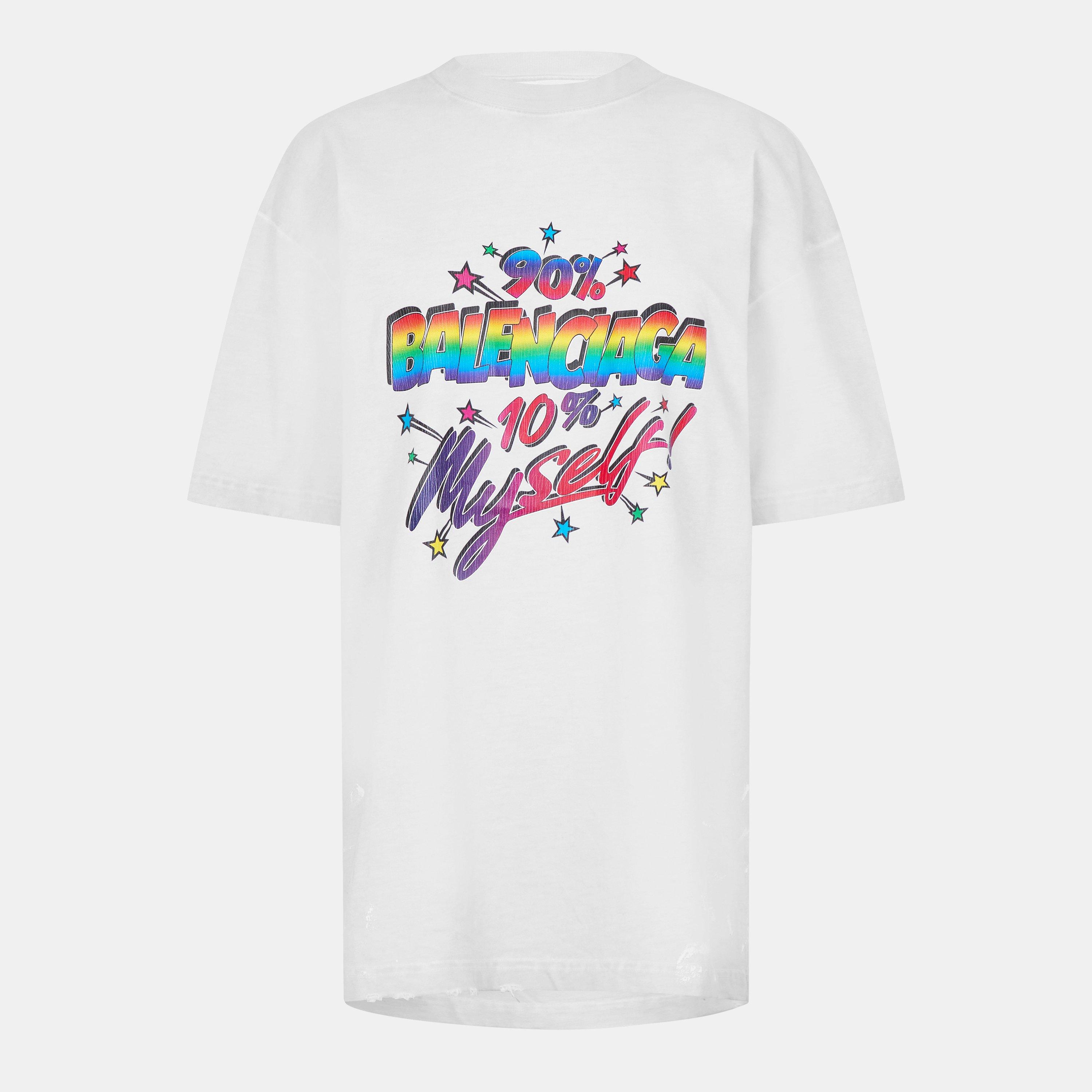 Balenciaga Women's T-Shirt - Dirty White - 8 (XS)