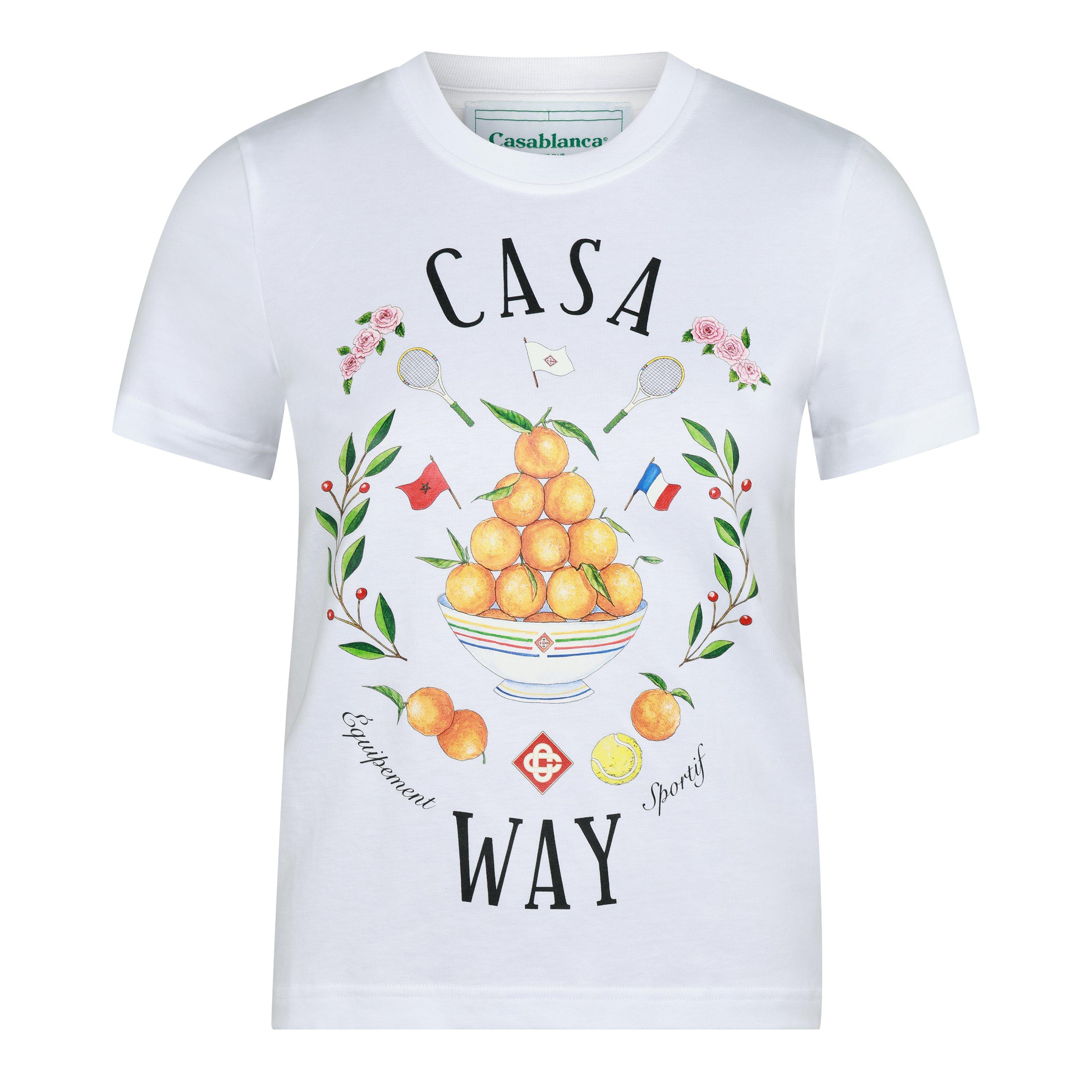 Casablanca Casa Printed Fitted - White - Size 8 (XS)