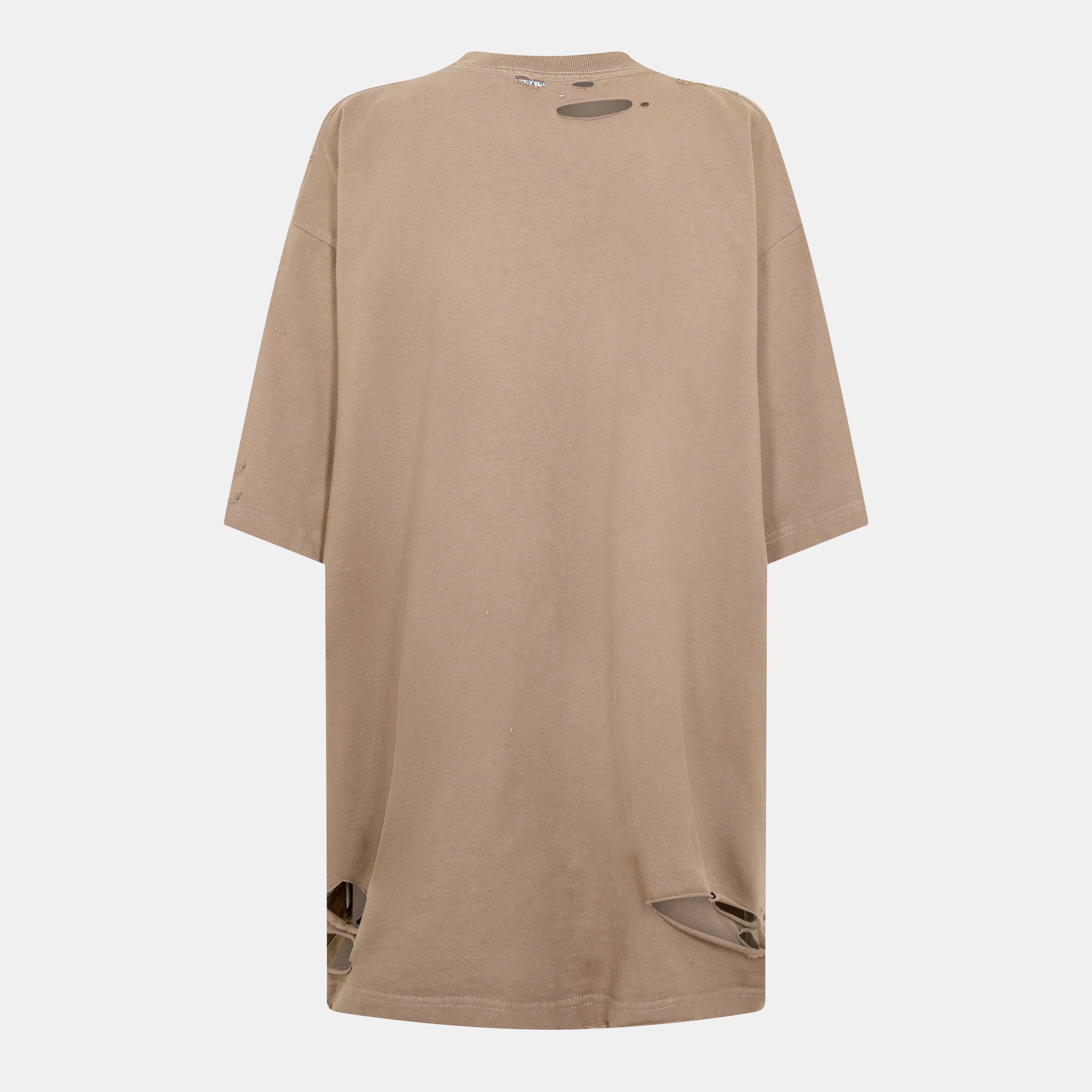 Taupe - Balenciaga - Women's Regular Fit T-Shirt - 2