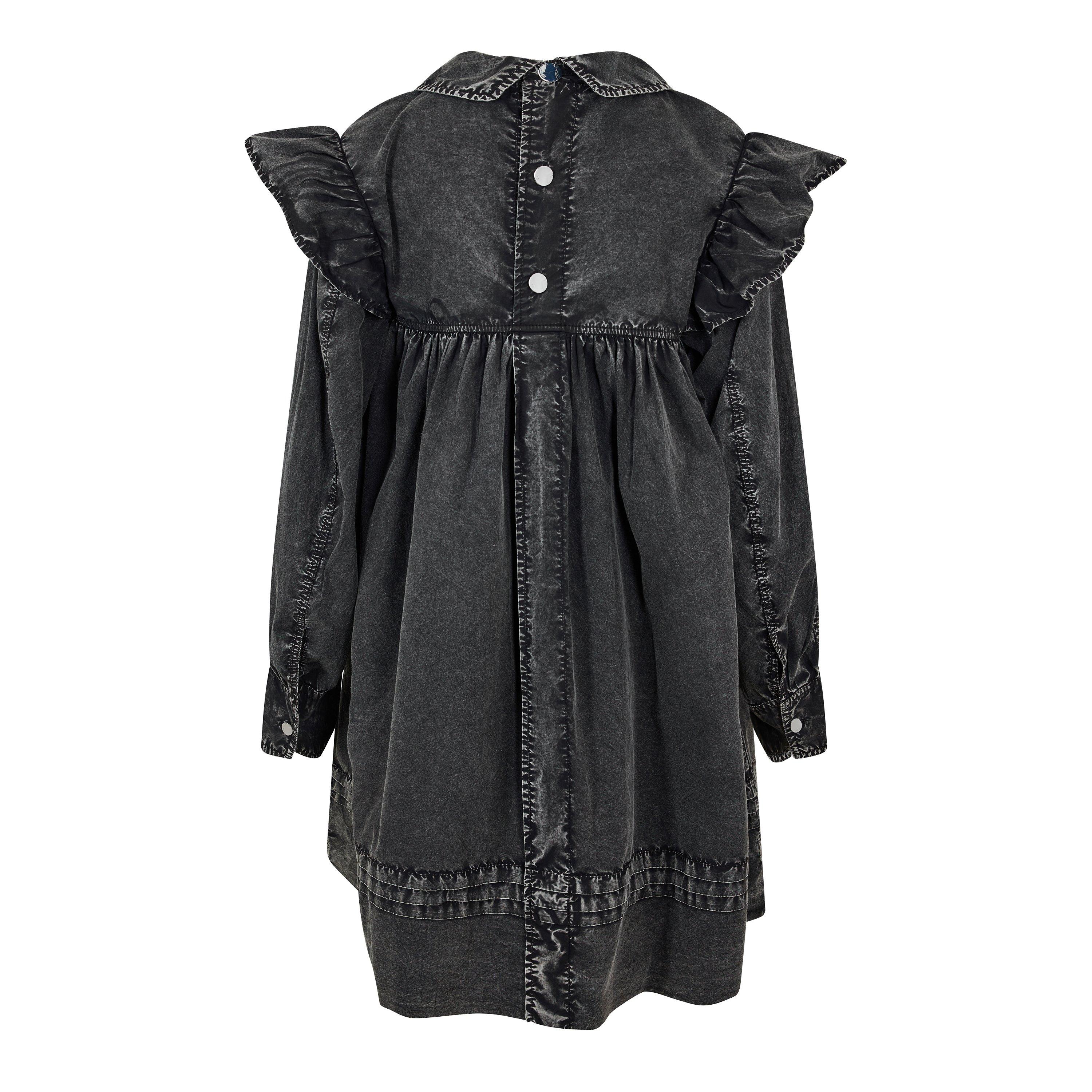 Black - Ganni - Ganni Frill Dress Ld61 - 2