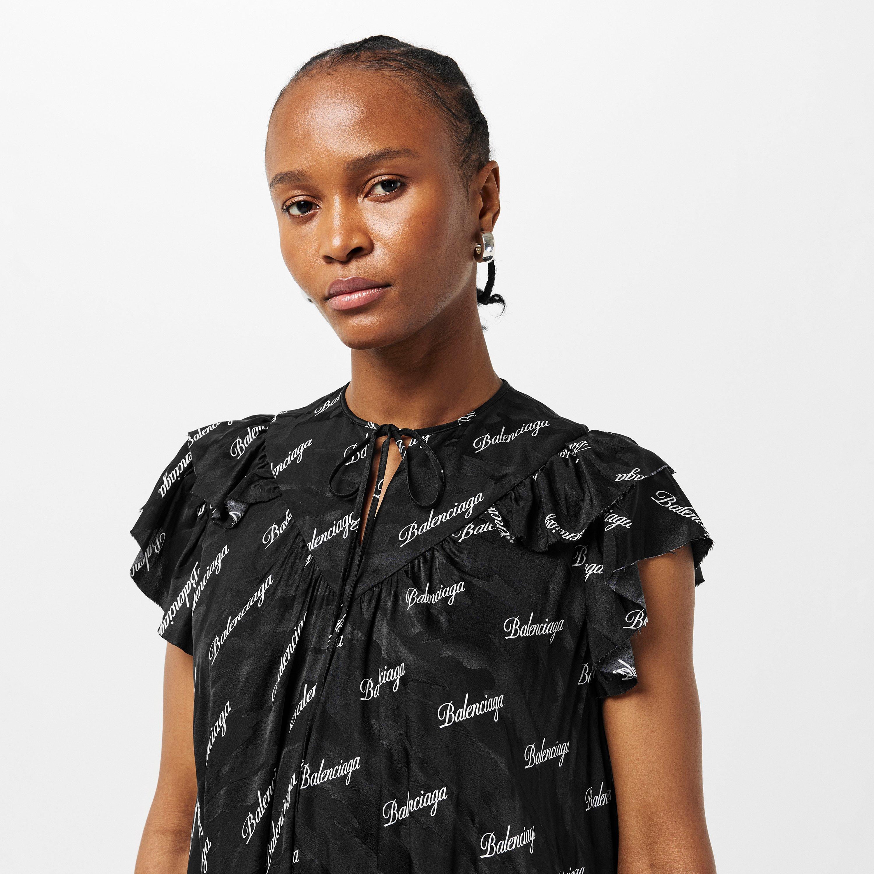 Black/ White - Balenciaga - Women's Regular Fit T-Shirt - 5