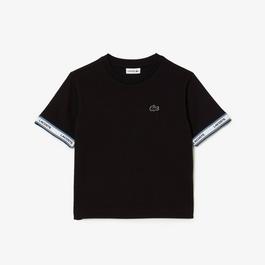 Lacoste Girl's Tape Arm T Shirt