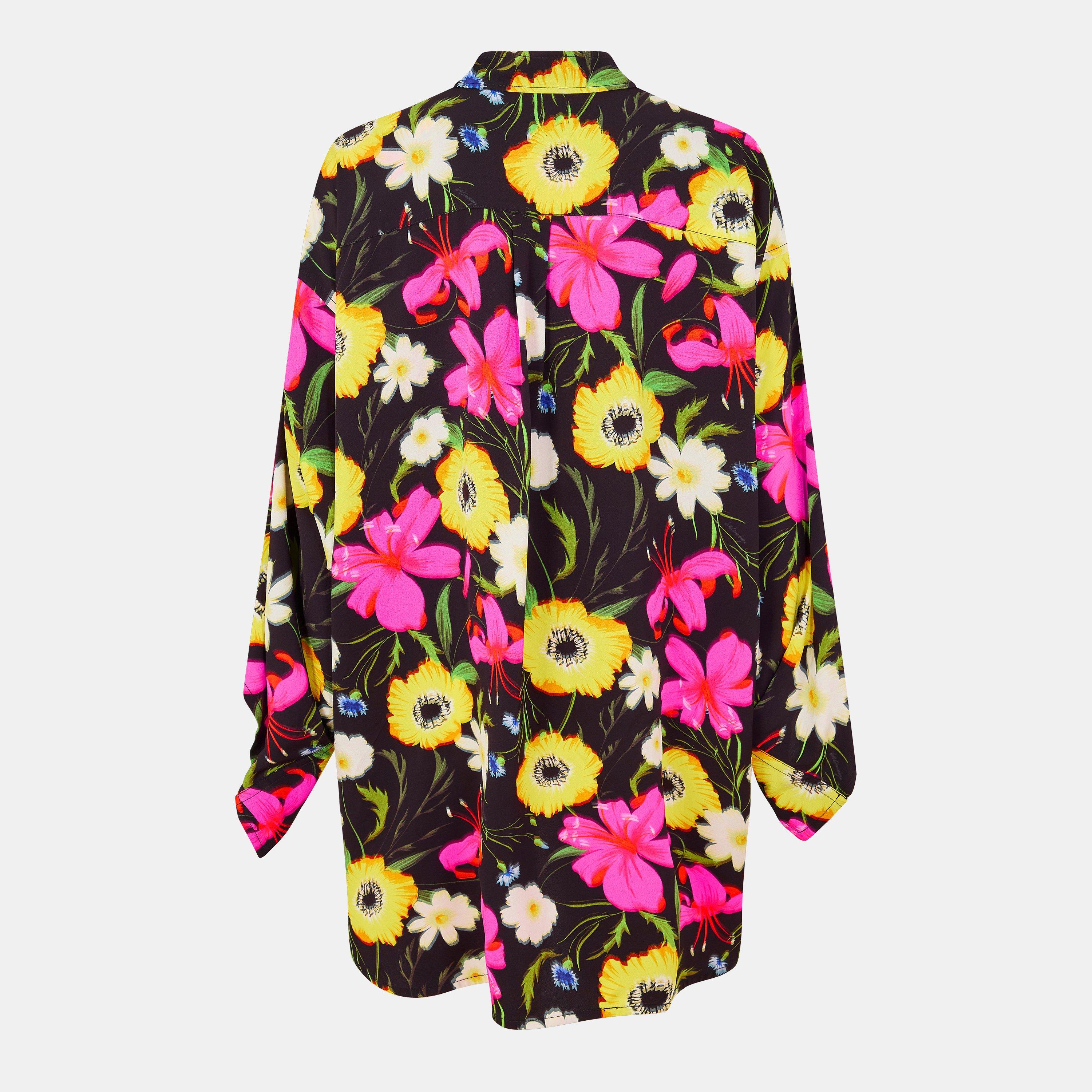 Black/Red - Balenciaga - Women's Oxford Shirt - Short-Sleeve - 2