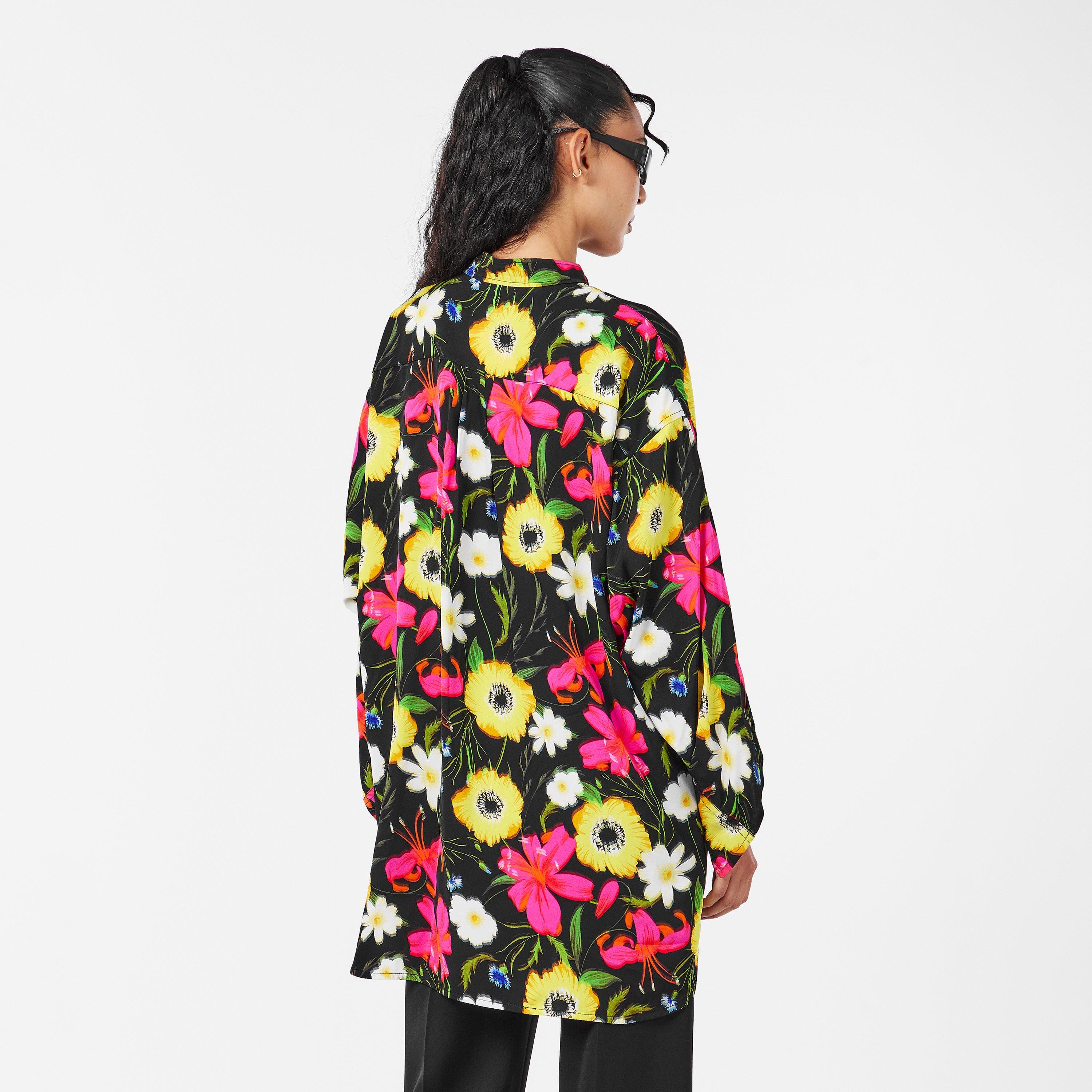 Black/Red - Balenciaga - Women's Oxford Shirt - Short-Sleeve - 4