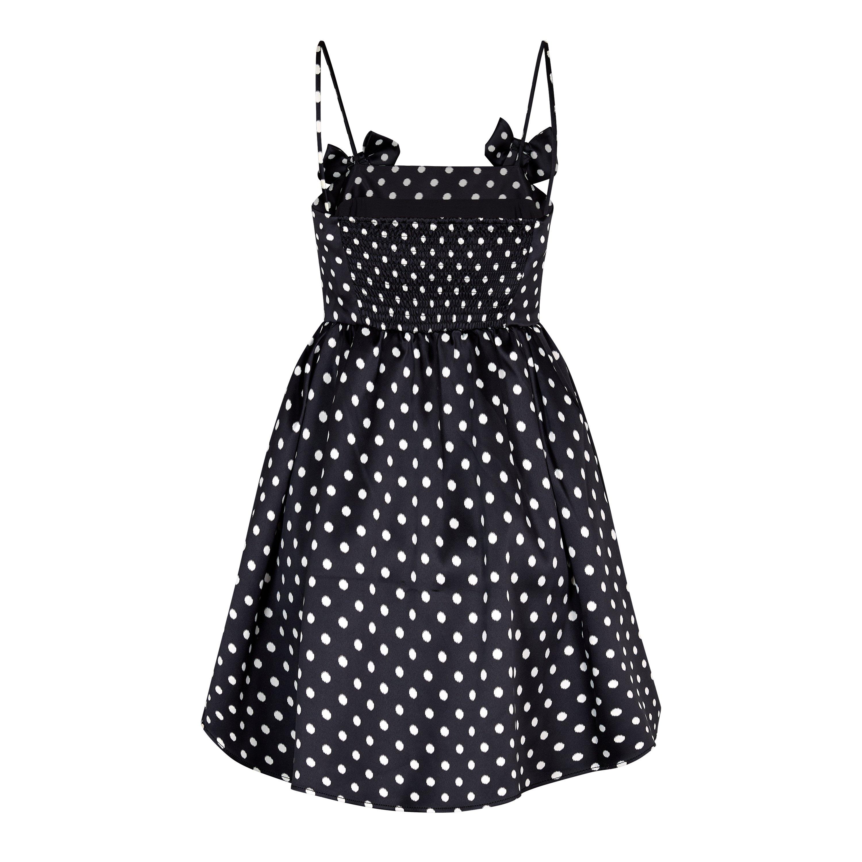 Black - Ganni - Ganni Polka Dress Ld61 - 2