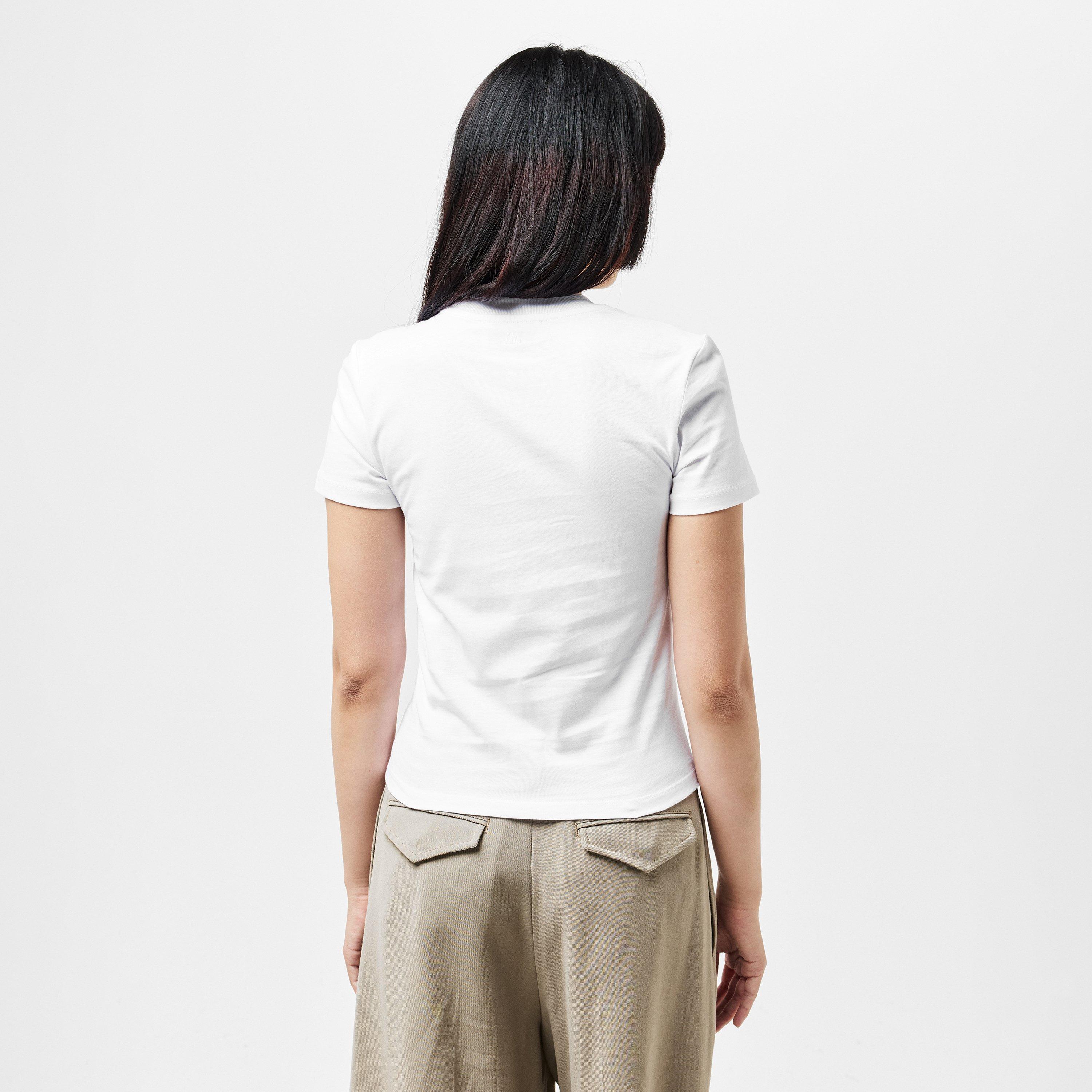Blanc - Ami Paris - Women's Slim Fit T-Shirt - 4