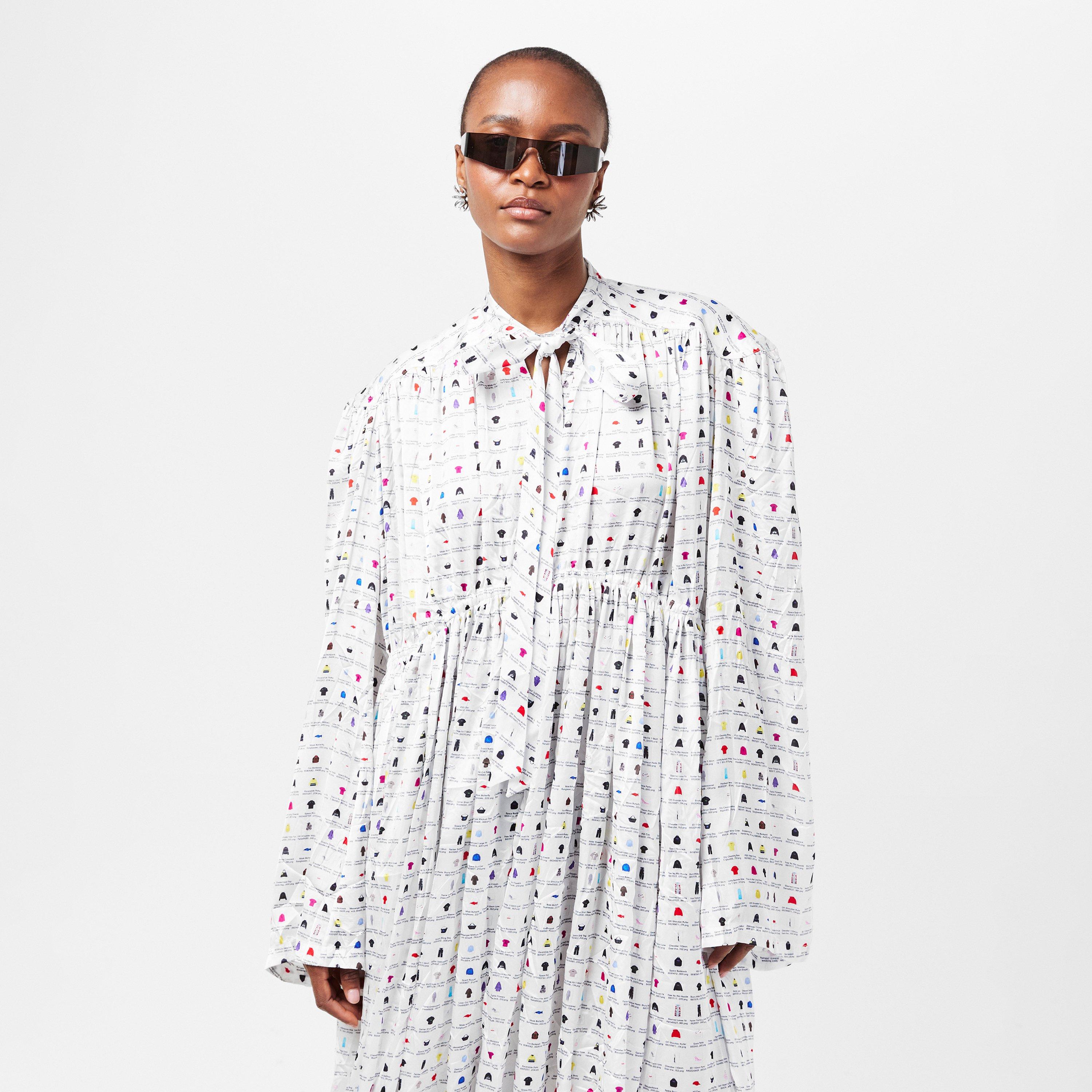 White - Balenciaga - Women's Maxi Dress - 3