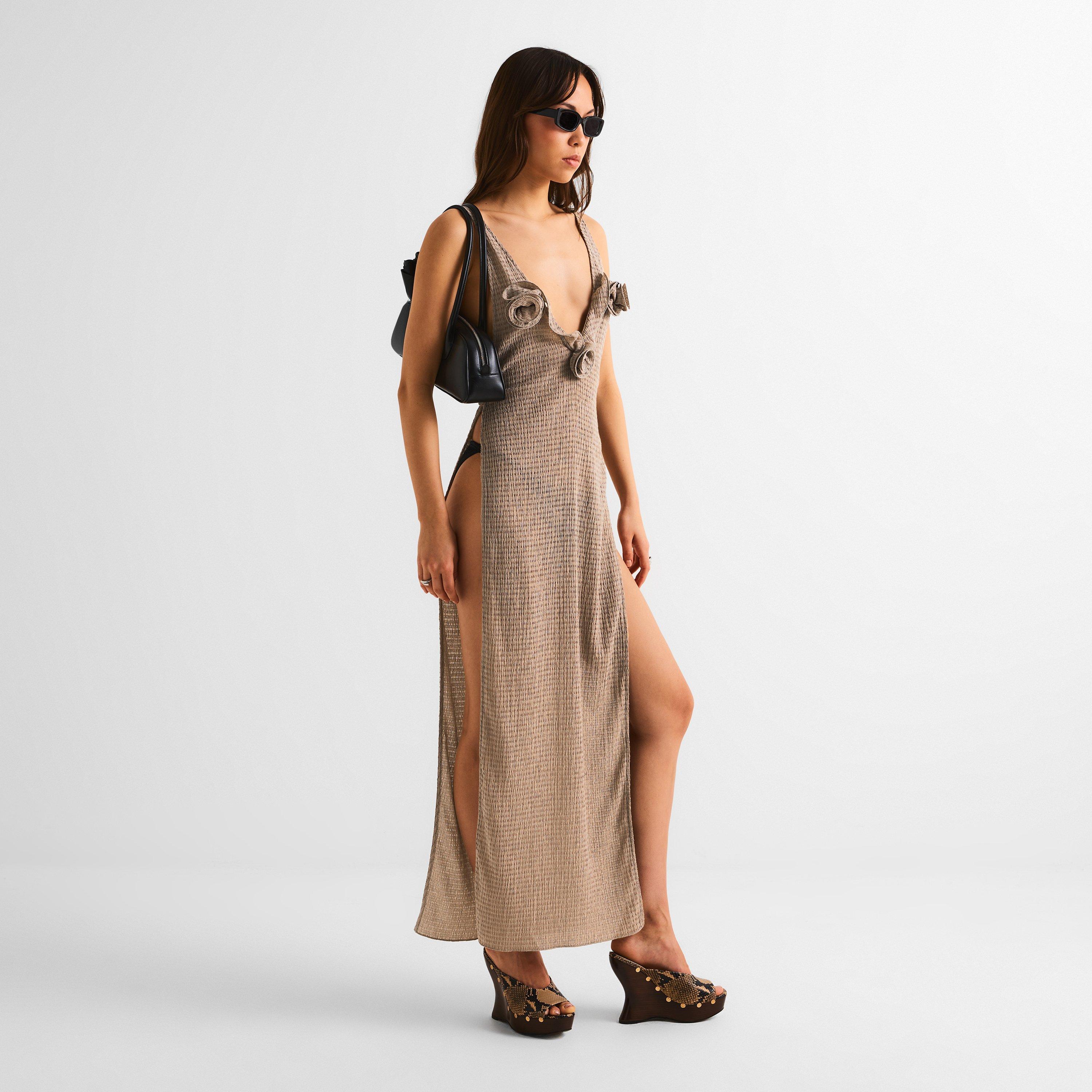 Brown - Magda Butrym - Women's Dress 04 Slip - 6