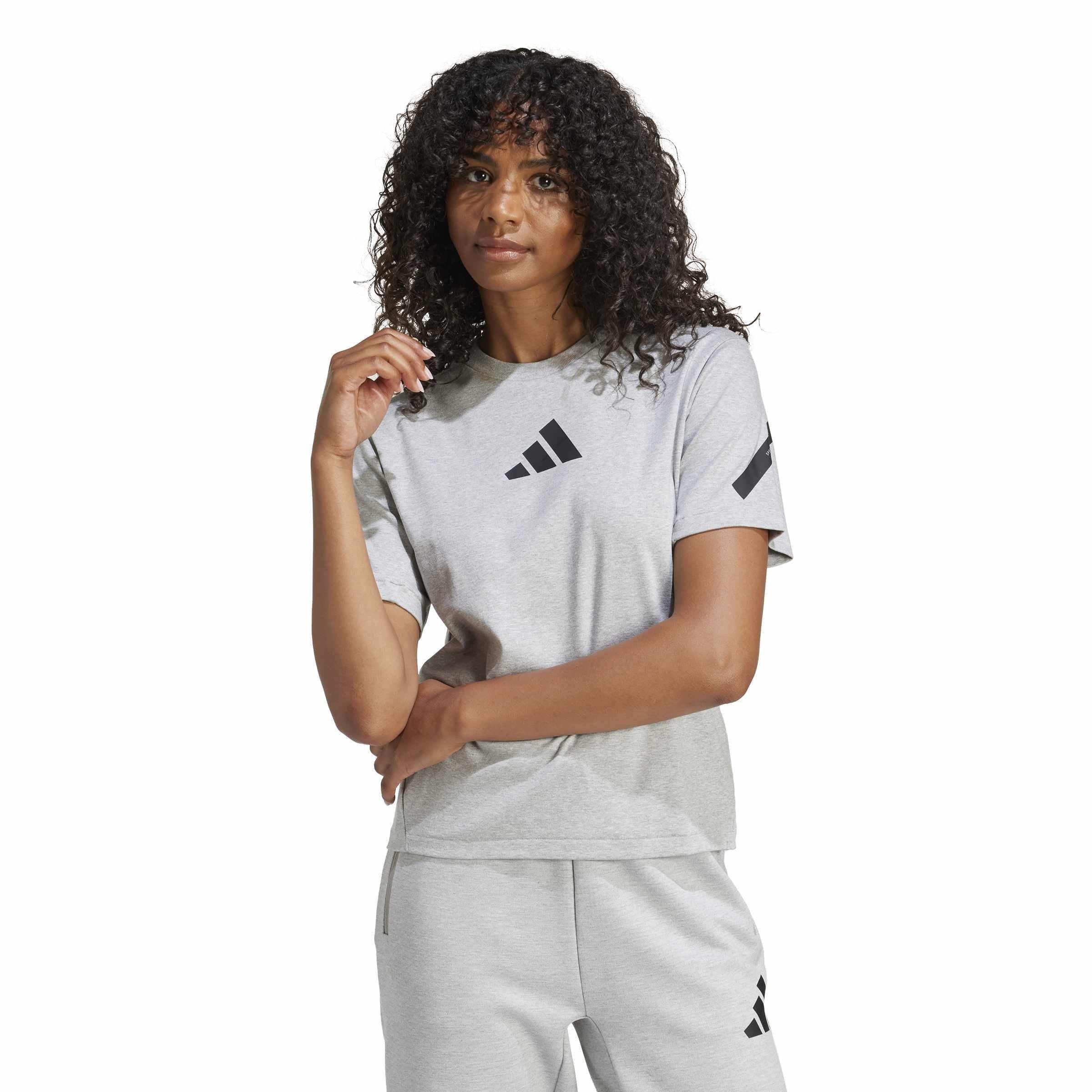 Srednje siva boja. - adidas - adidas W Z.N.E. Tee T-Shirt Womens - 2
