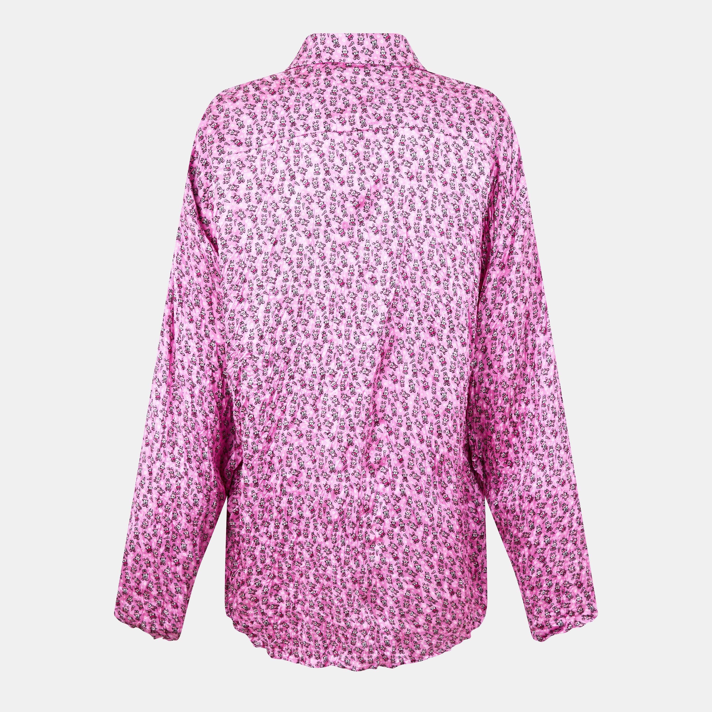 Pink - Balenciaga - Women's Oxford Shirt - Short-Sleeve - 2