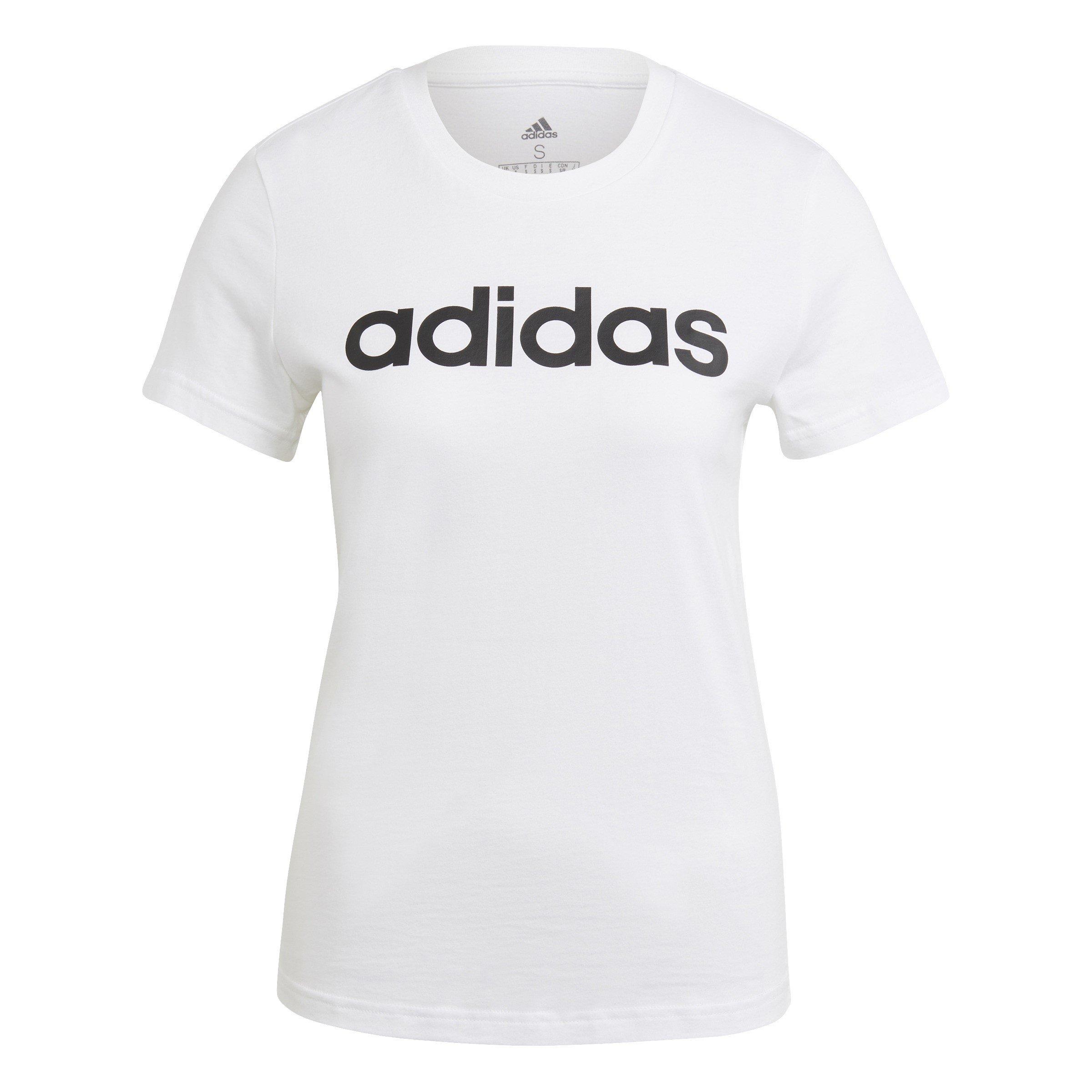 Adidas Women's Essentials Logo T-Shirt - Linear White - XXS (0-2)