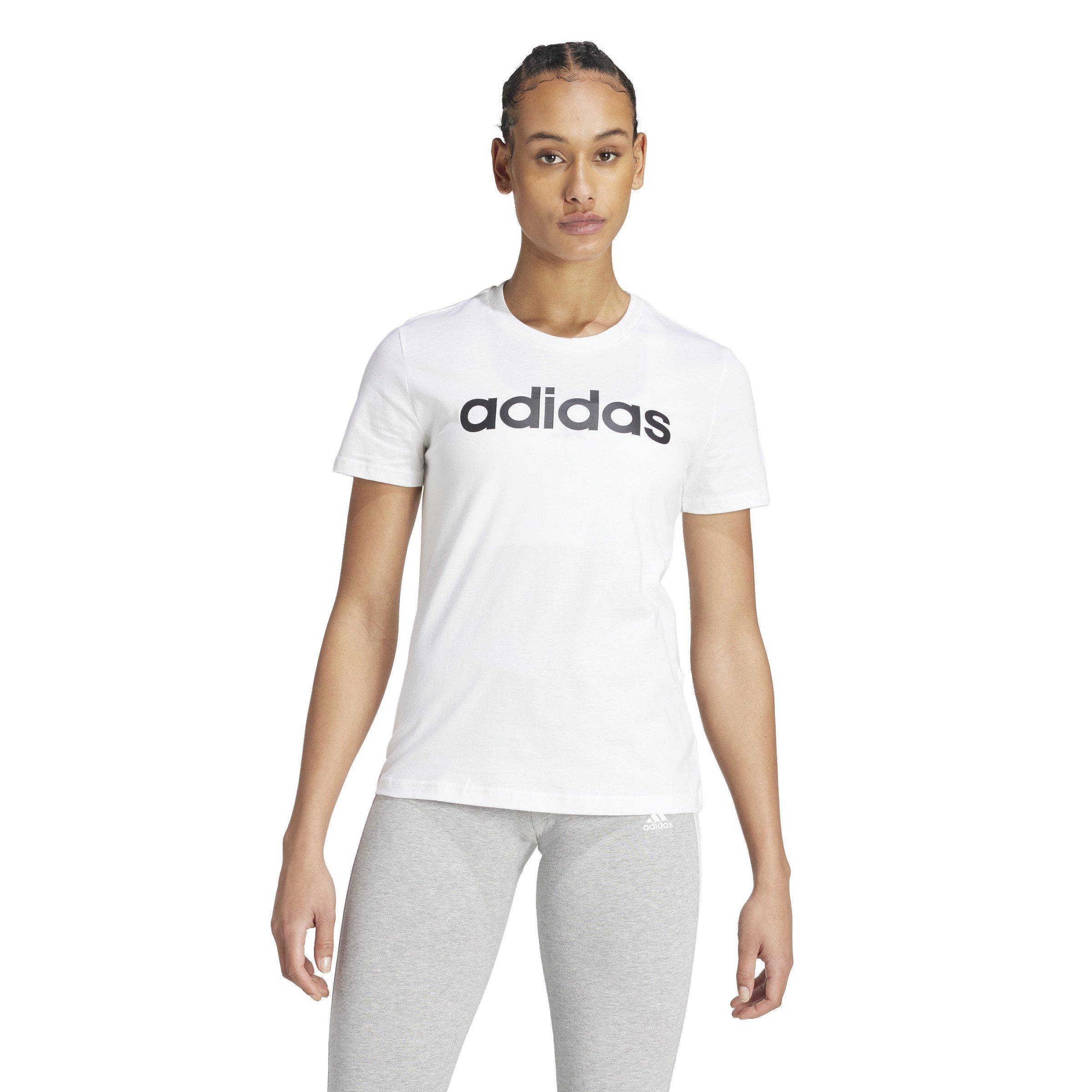 Lineær Hvid - adidas - Essentials Logo T-Shirt Womens - 3