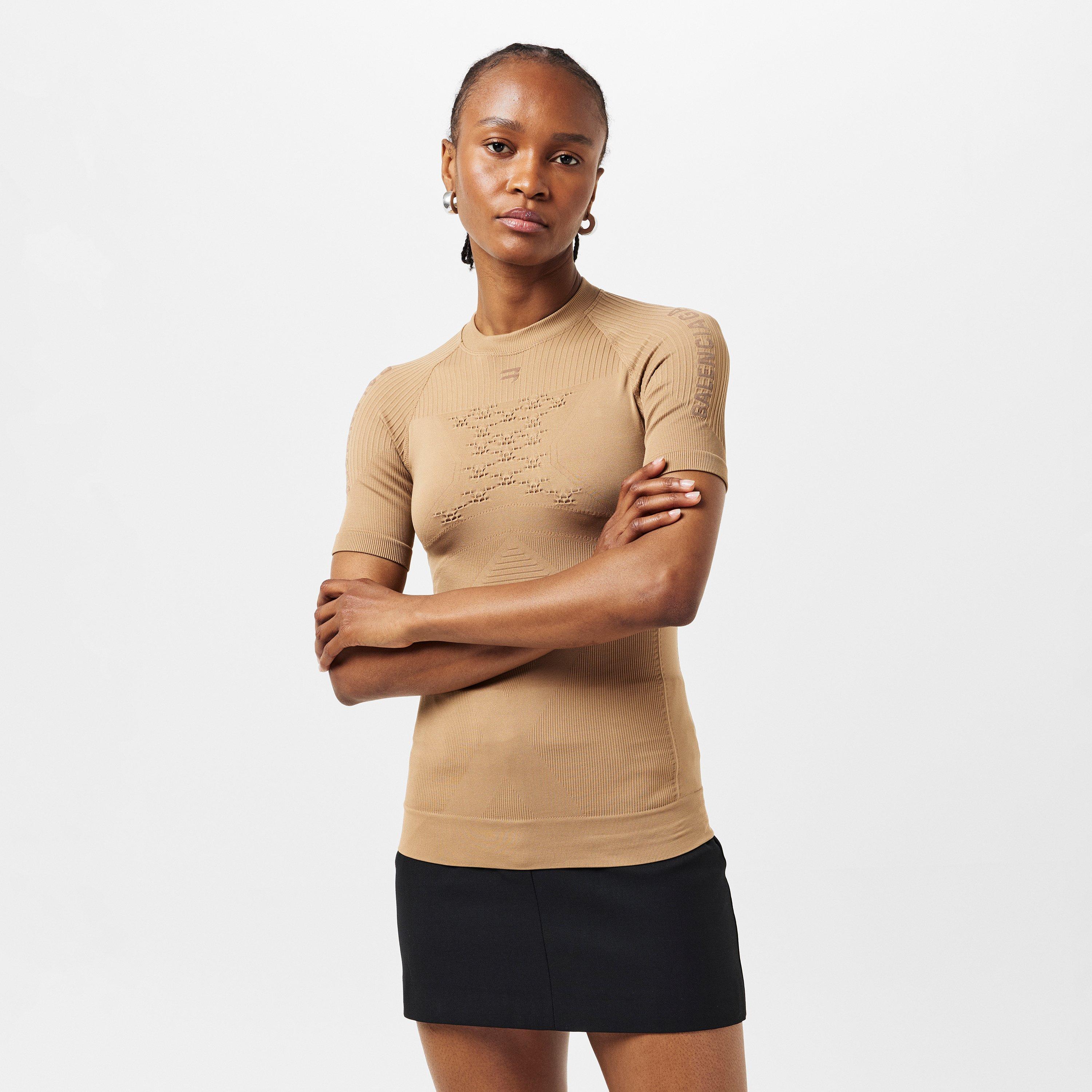 Beige - Balenciaga - Women's Regular Fit T-Shirt - 3