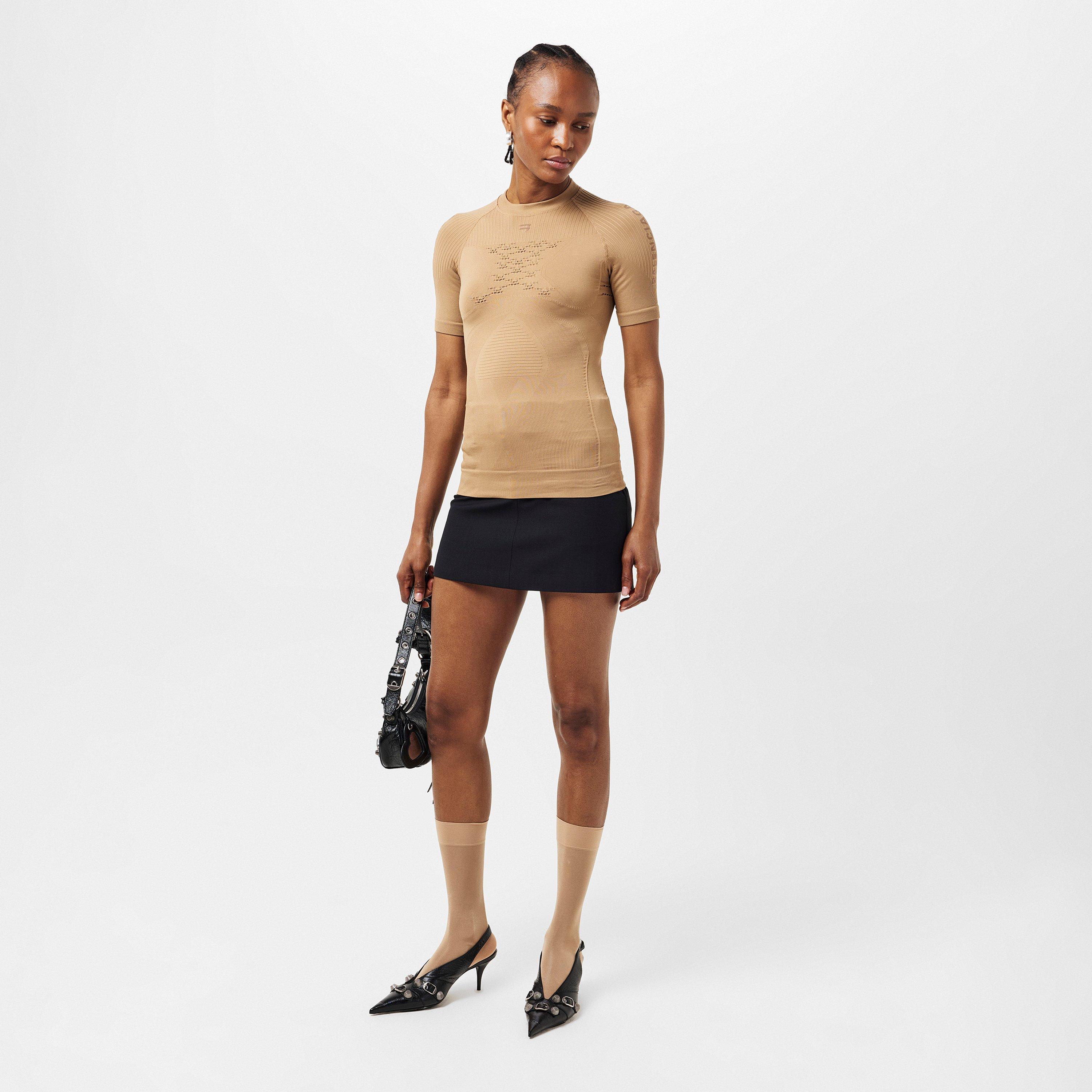 Beige - Balenciaga - Women's Regular Fit T-Shirt - 6