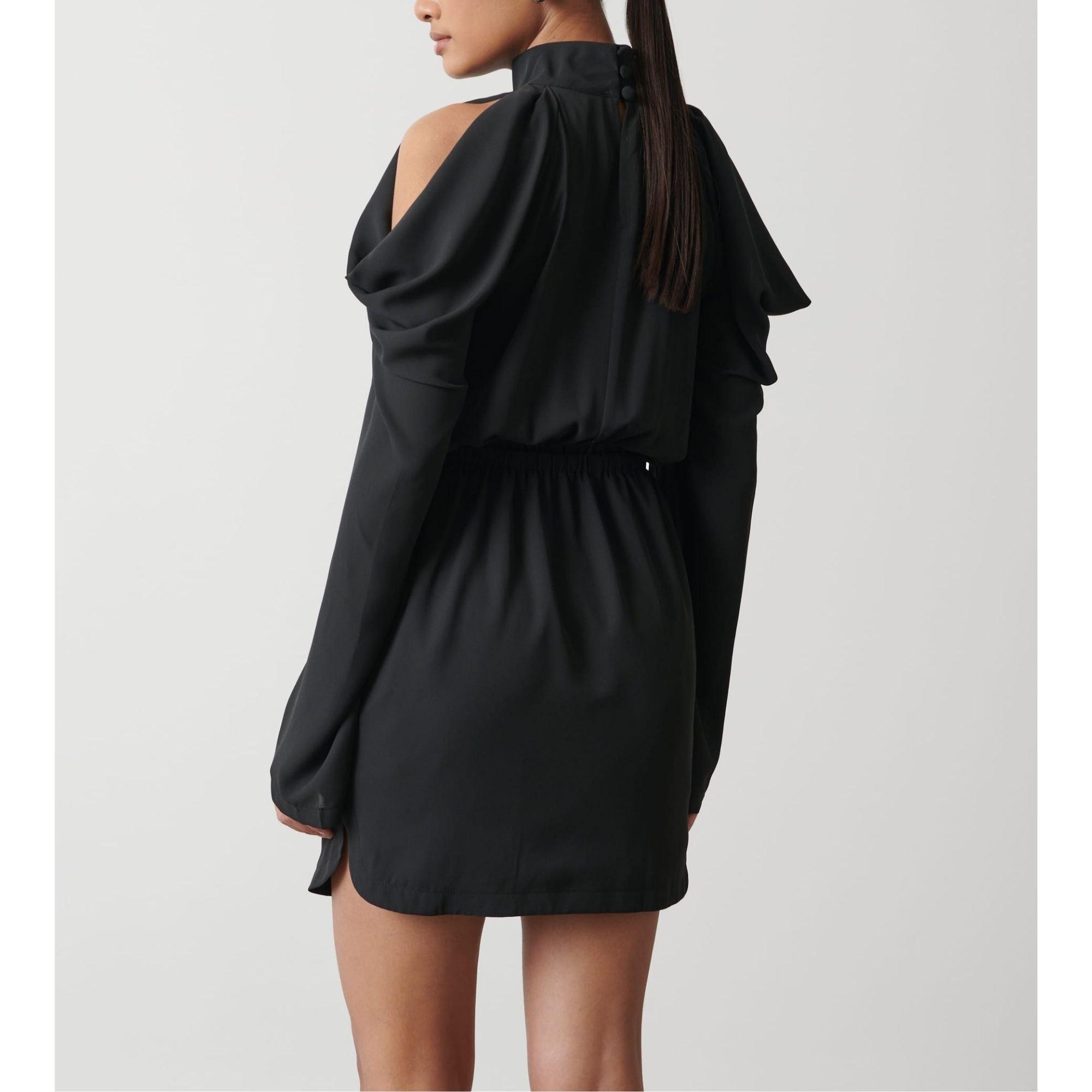 Black - Pretty Lavish - Women's Rosie Cold Shoulder Mini Dress - 3