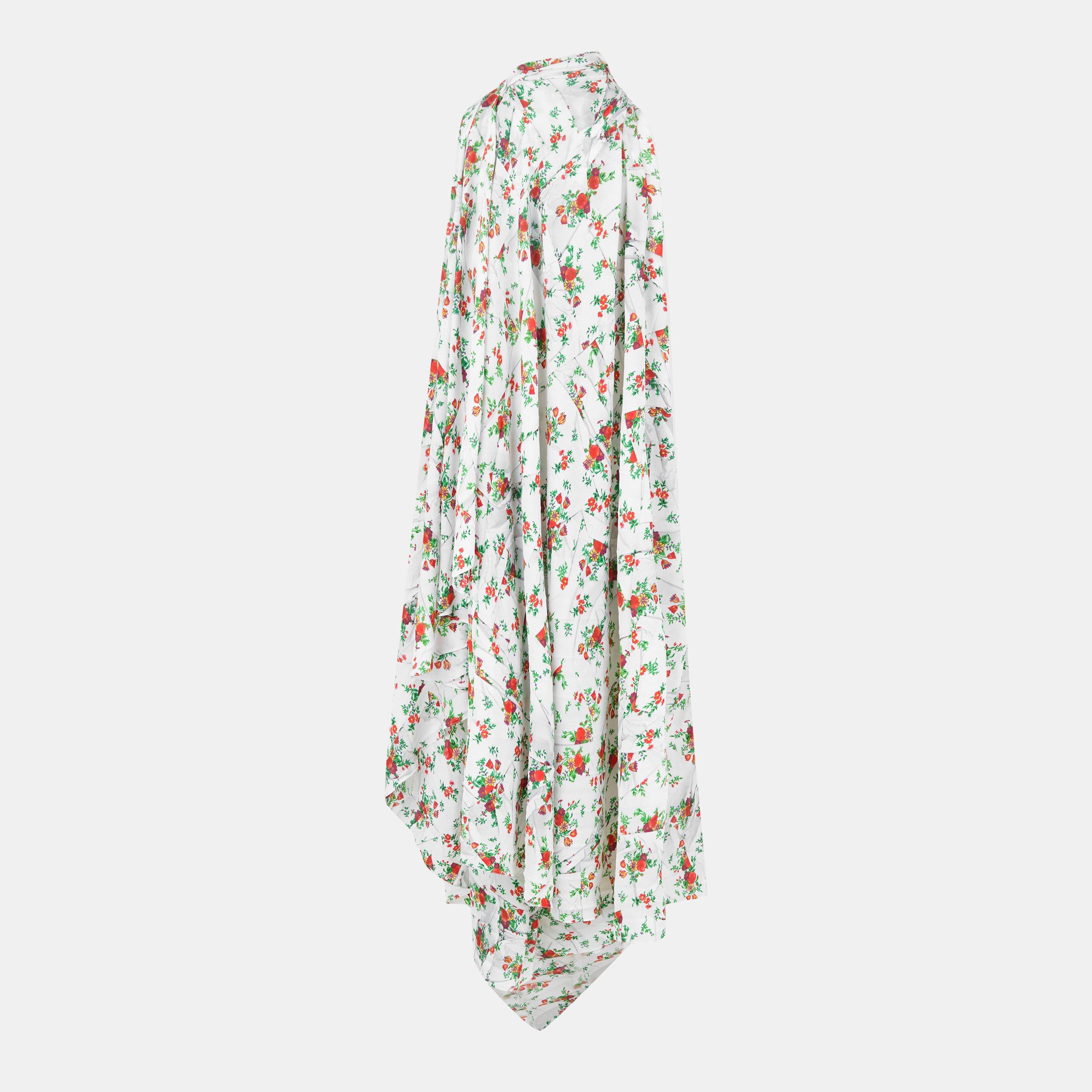 White/Red - Balenciaga - Women's Maxi Dress - 2