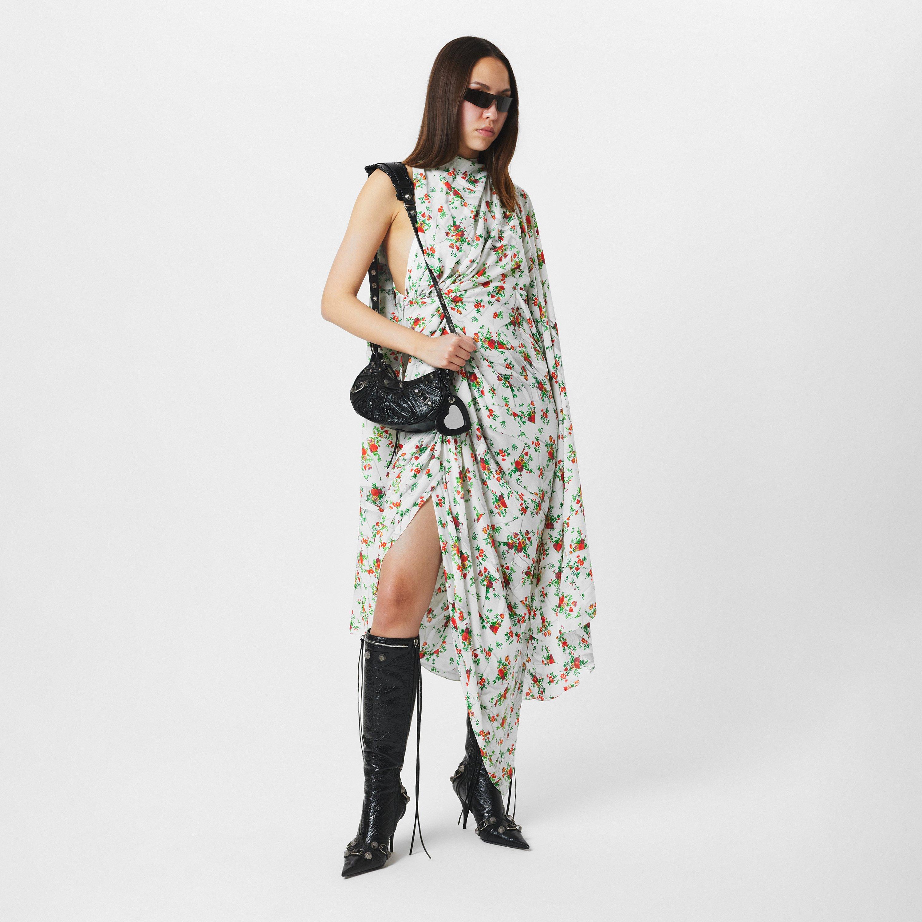 White/Red - Balenciaga - Women's Maxi Dress - 6