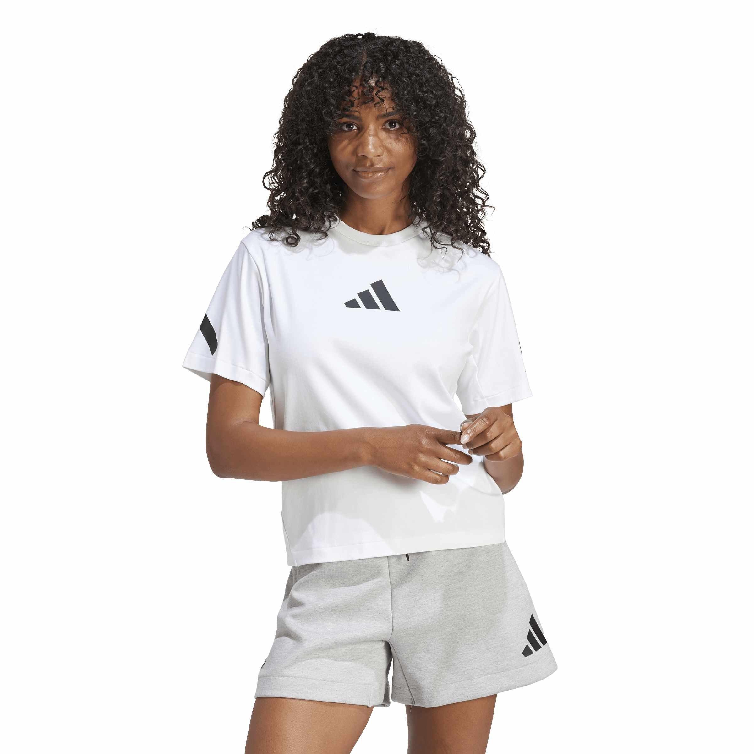 White - adidas - adidas W Z.N.E. Tee T-Shirt Womens - 2