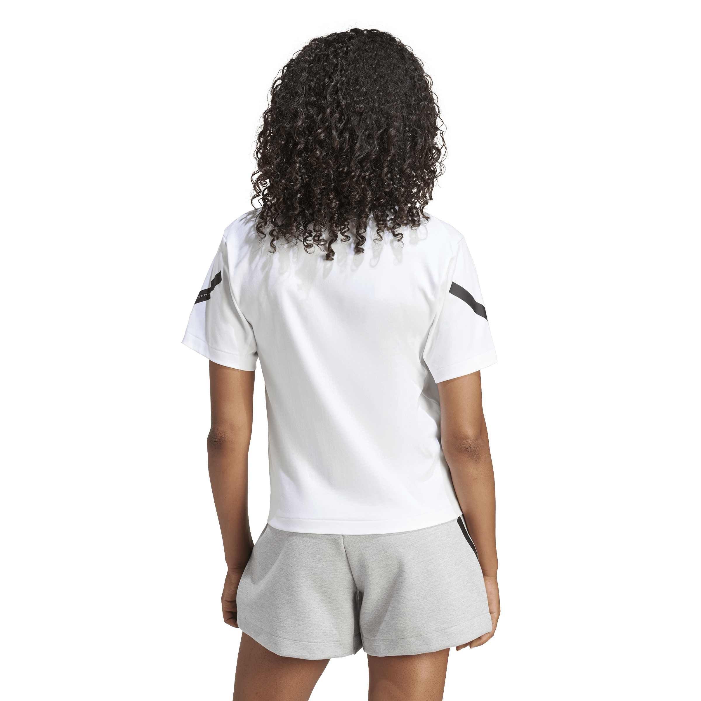 White - adidas - adidas W Z.N.E. Tee T-Shirt Womens - 3
