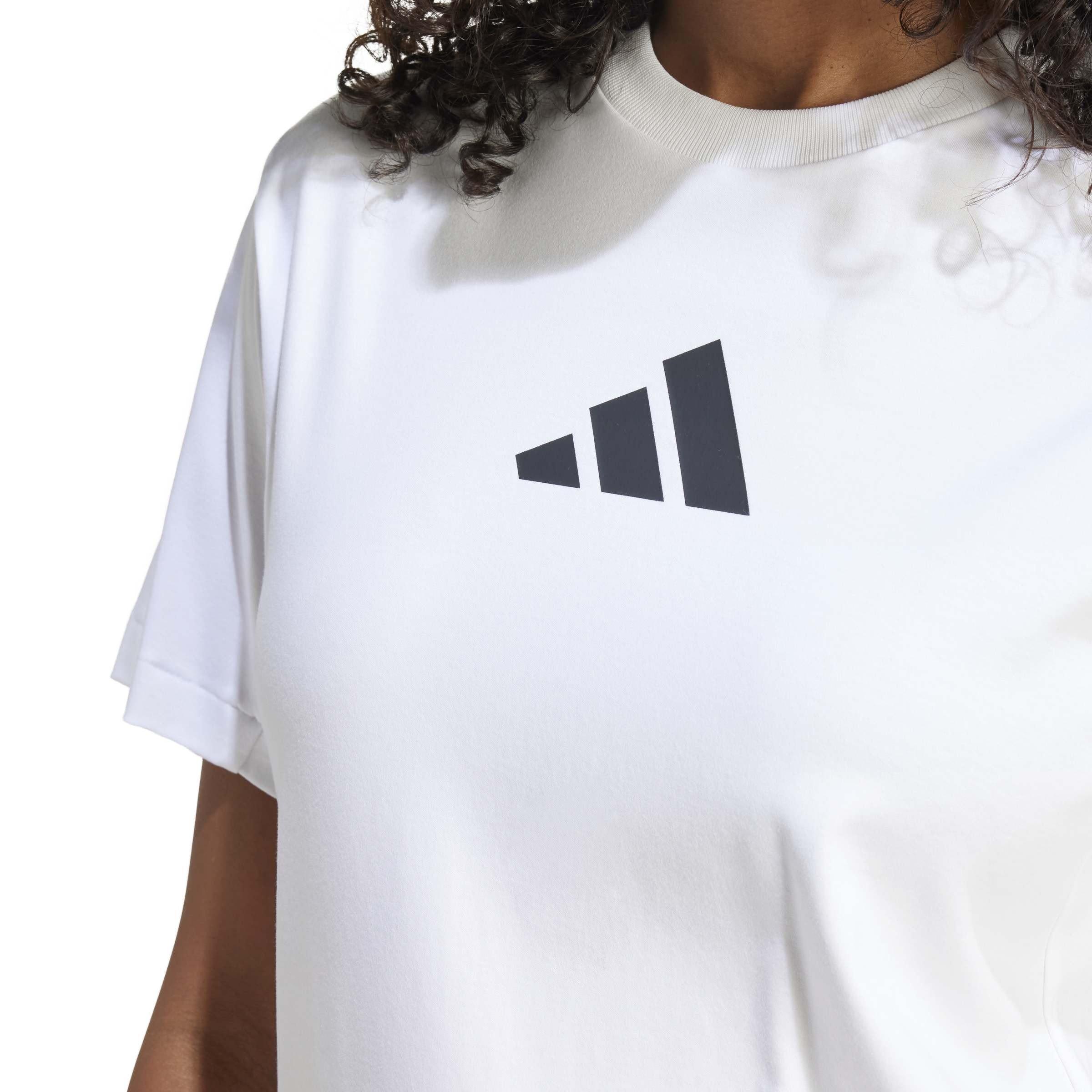 White - adidas - adidas W Z.N.E. Tee T-Shirt Womens - 5