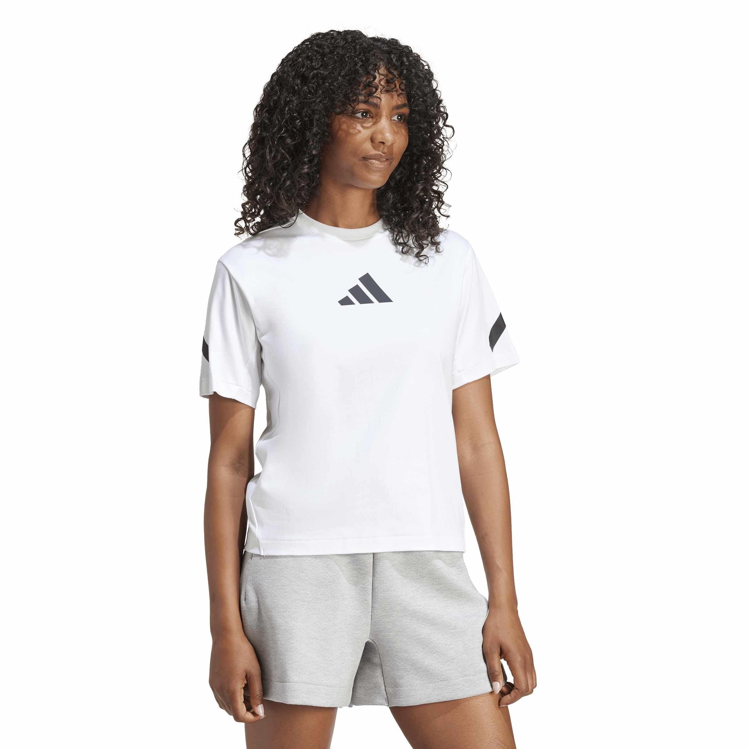 White - adidas - adidas W Z.N.E. Tee T-Shirt Womens - 6
