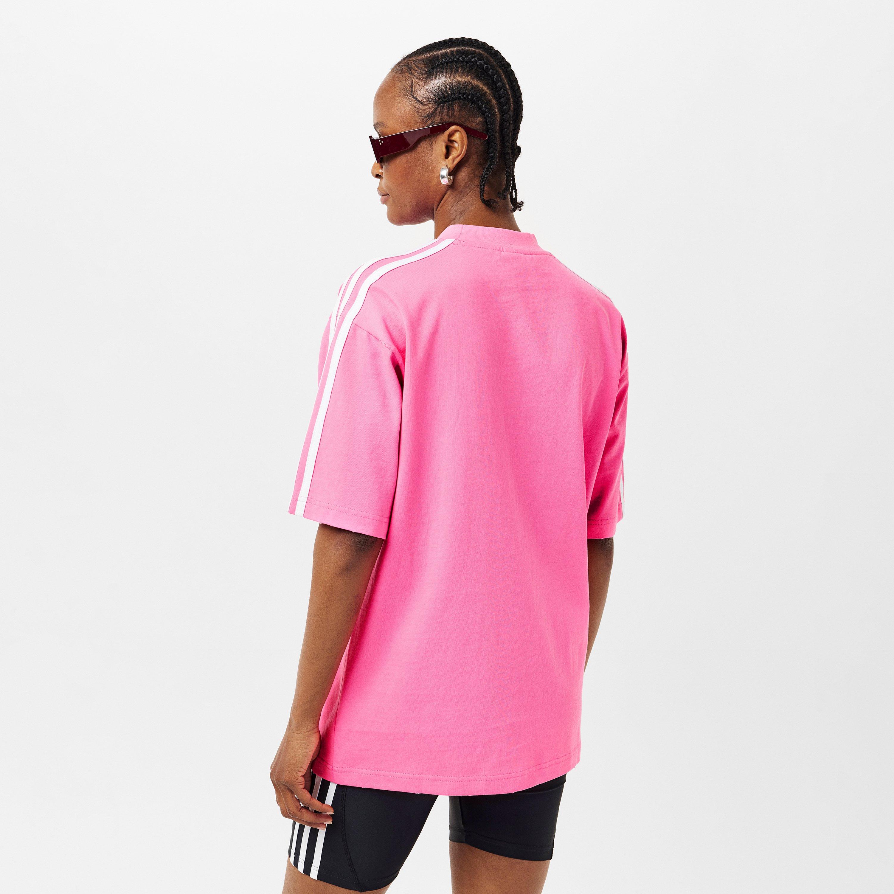 Neon Pink/Wht - Balenciaga - Women's Regular Fit T-Shirt - 4