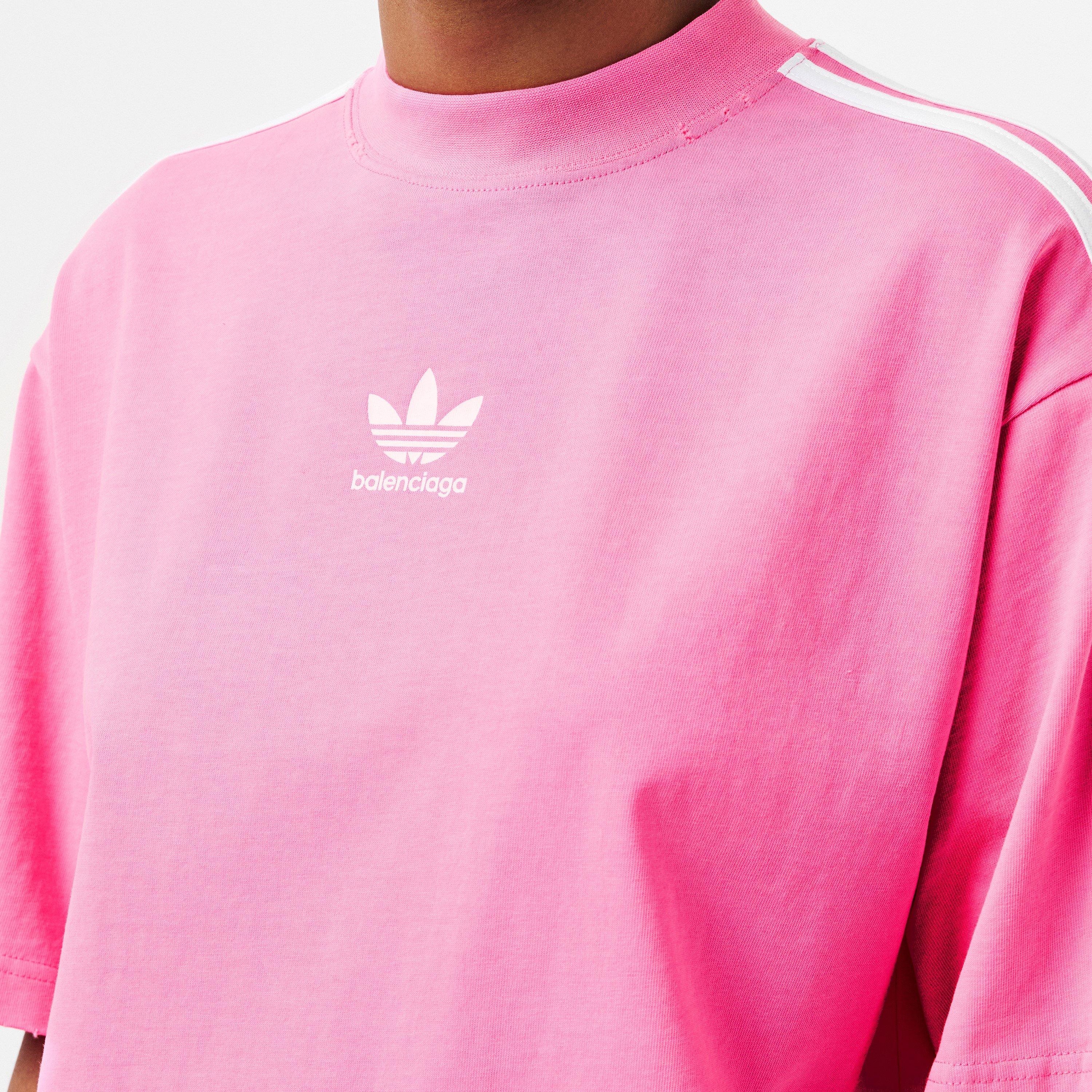 Neon Pink/Wht - Balenciaga - Women's Regular Fit T-Shirt - 5