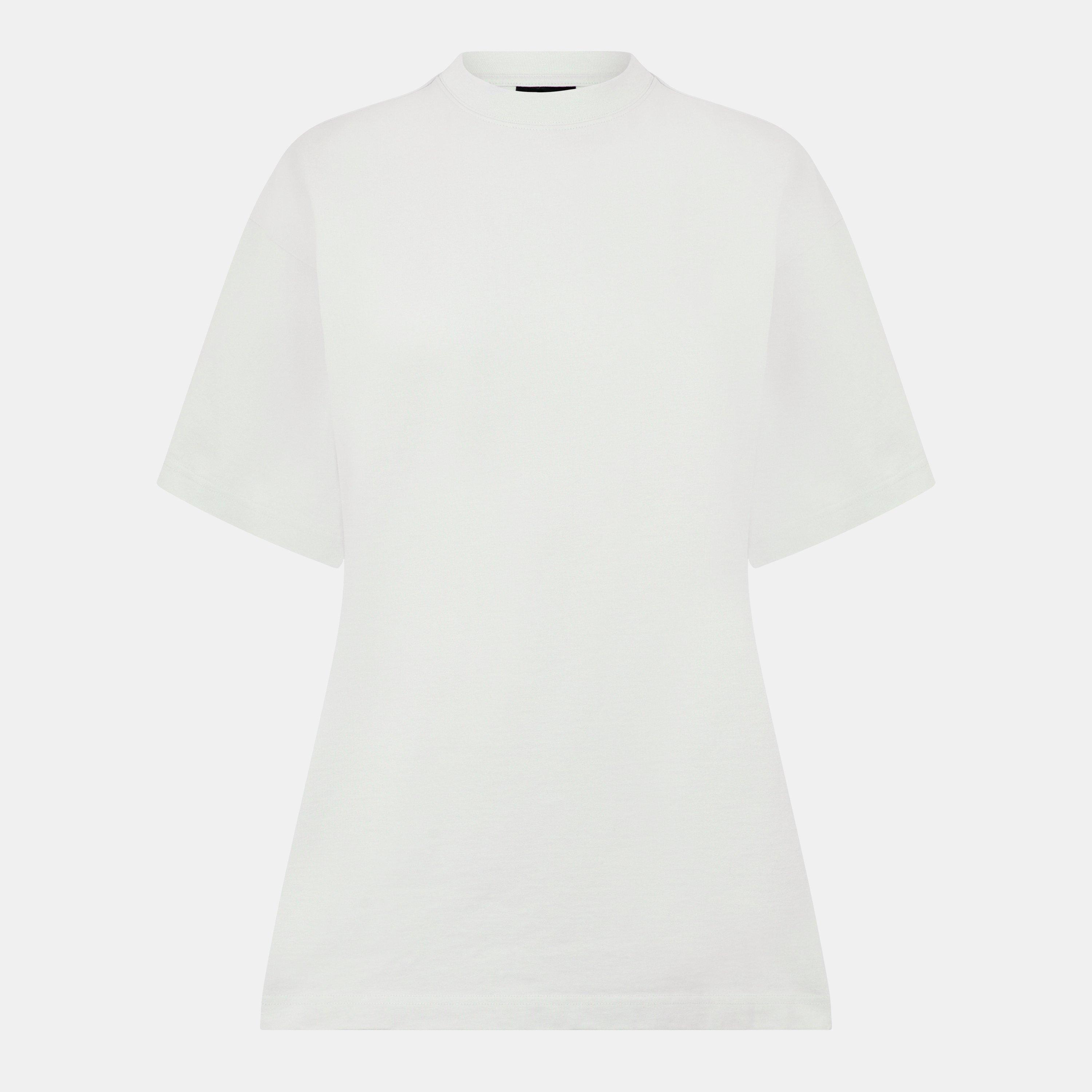 Ecru/Ecru - Balenciaga - Women's Oversized T-Shirt, Design - 1