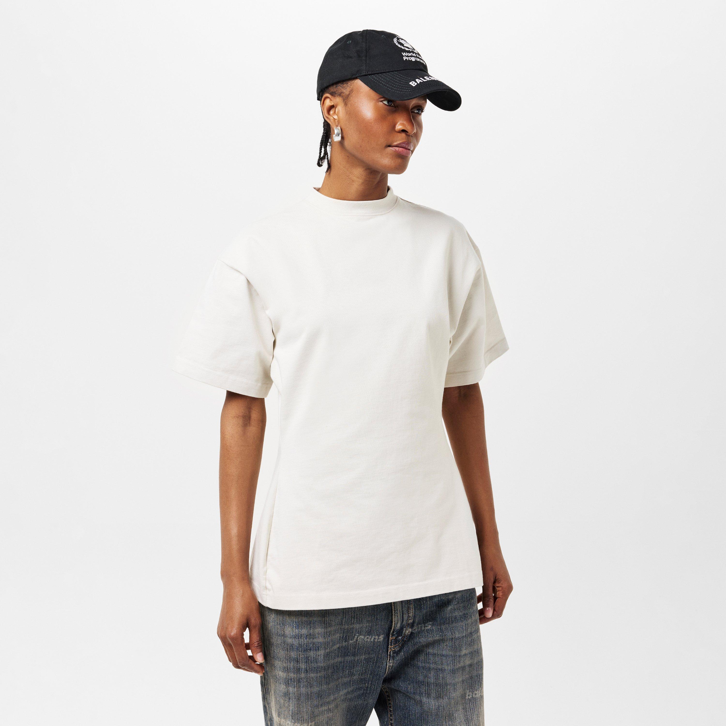 Ecru/Ecru - Balenciaga - Women's Oversized T-Shirt, Design - 3