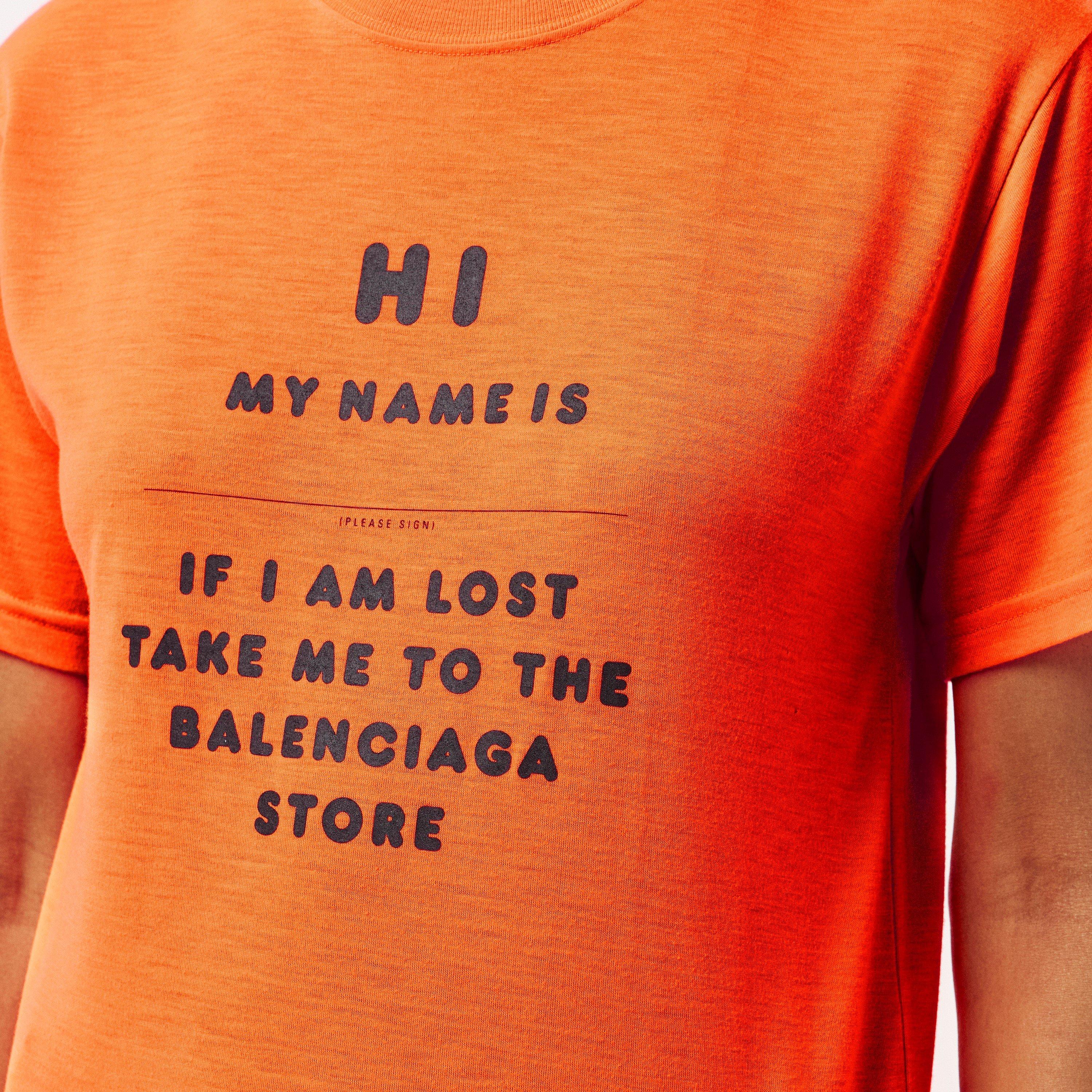 Fluo Orange/Blk - Balenciaga - Women's Slim Fit T-Shirts - 5