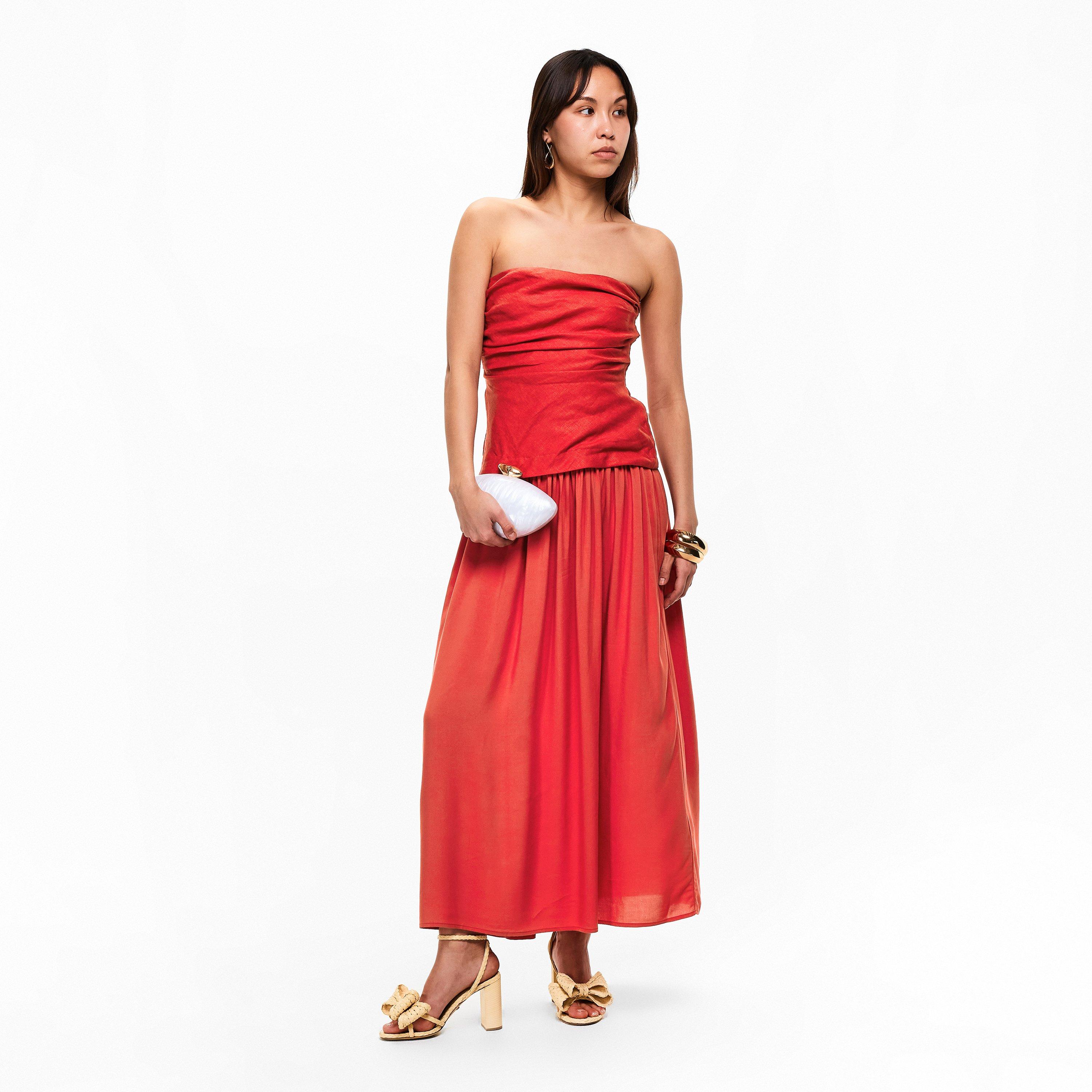 Dusty Tomato - Faithfull The Brand - Women's Hedy Long Maxi Dress - 6