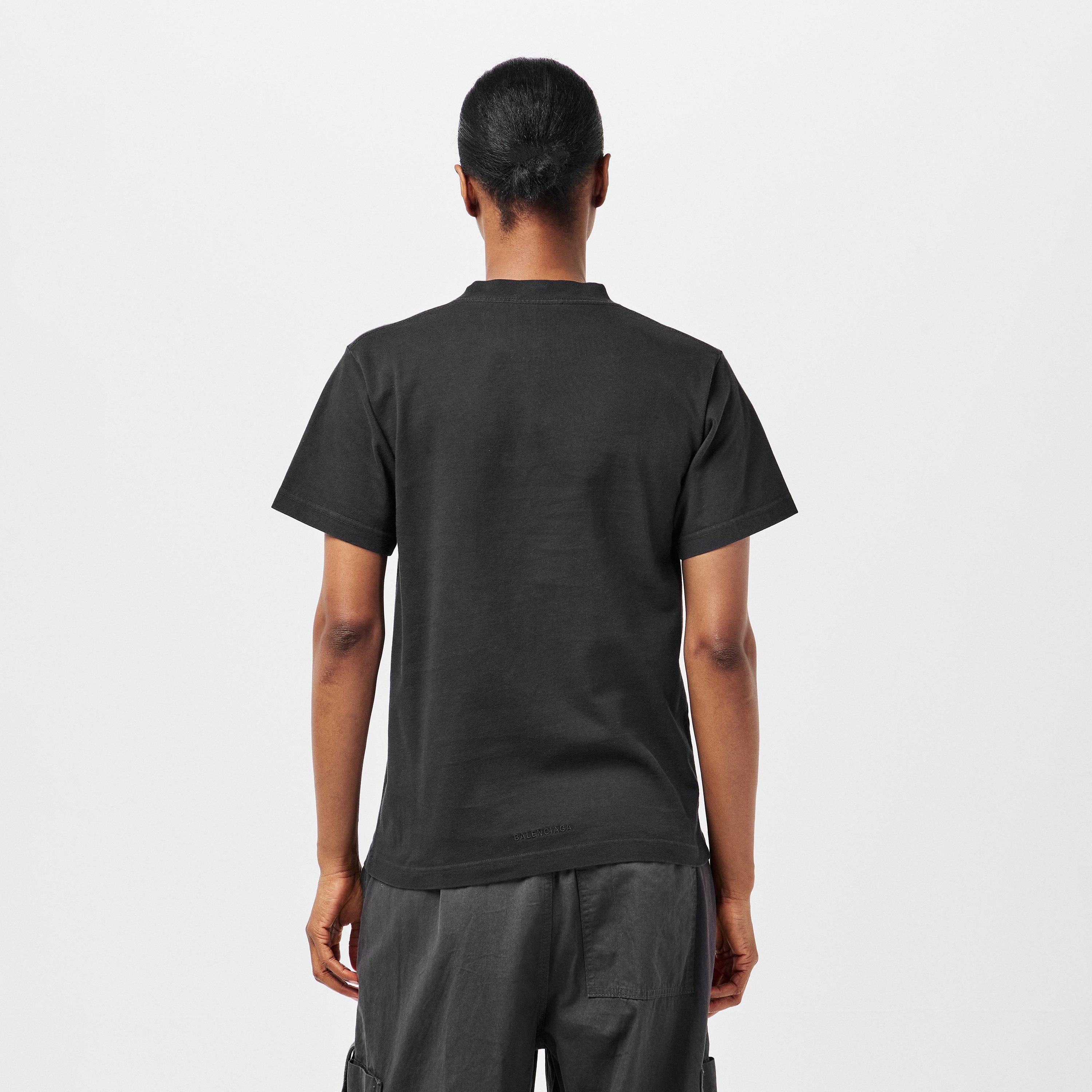 Black W - Balenciaga - Women's Slim Fit T-Shirt - 4