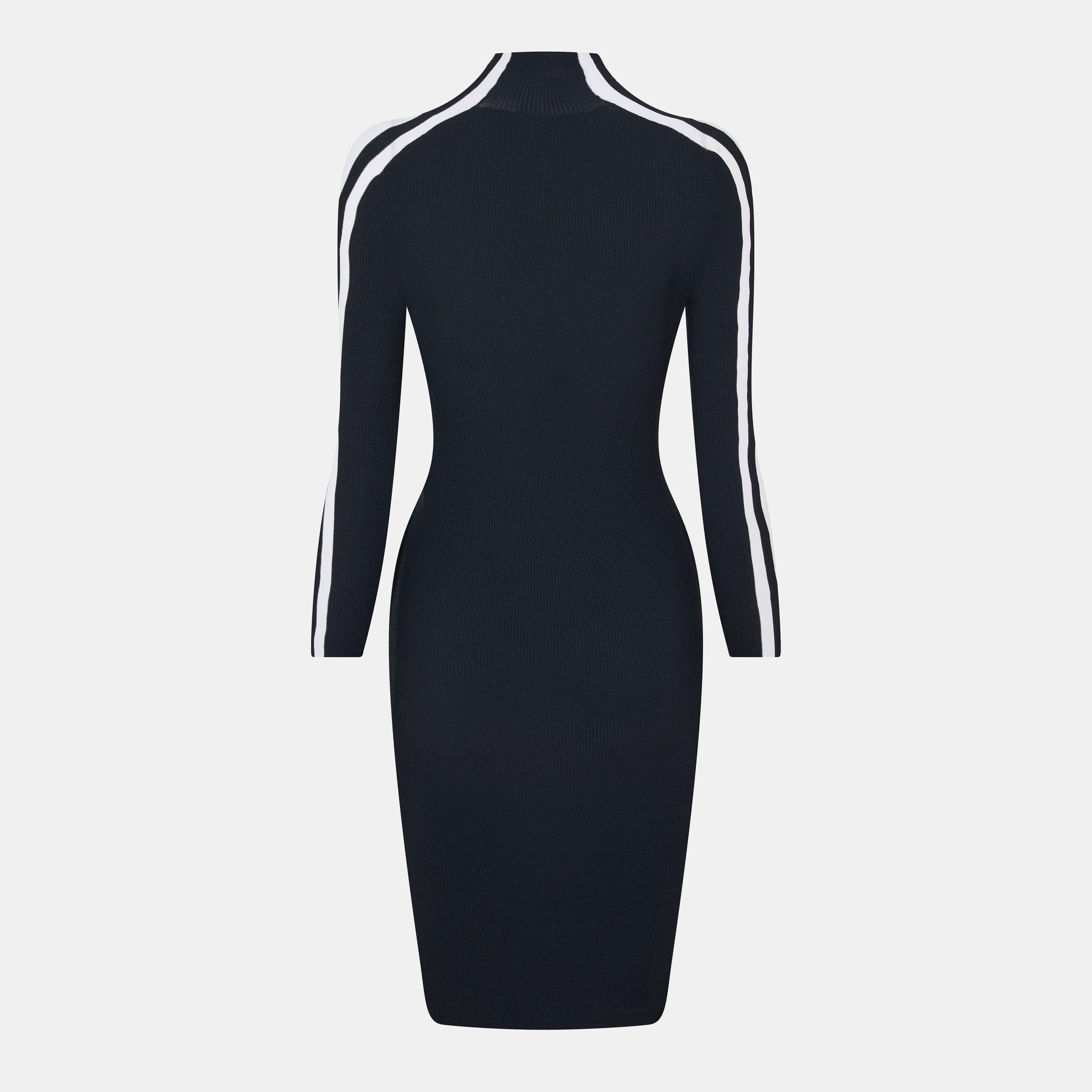 Black/White - Balenciaga - Women's Bodycon Dress, Bodycon Style - 2