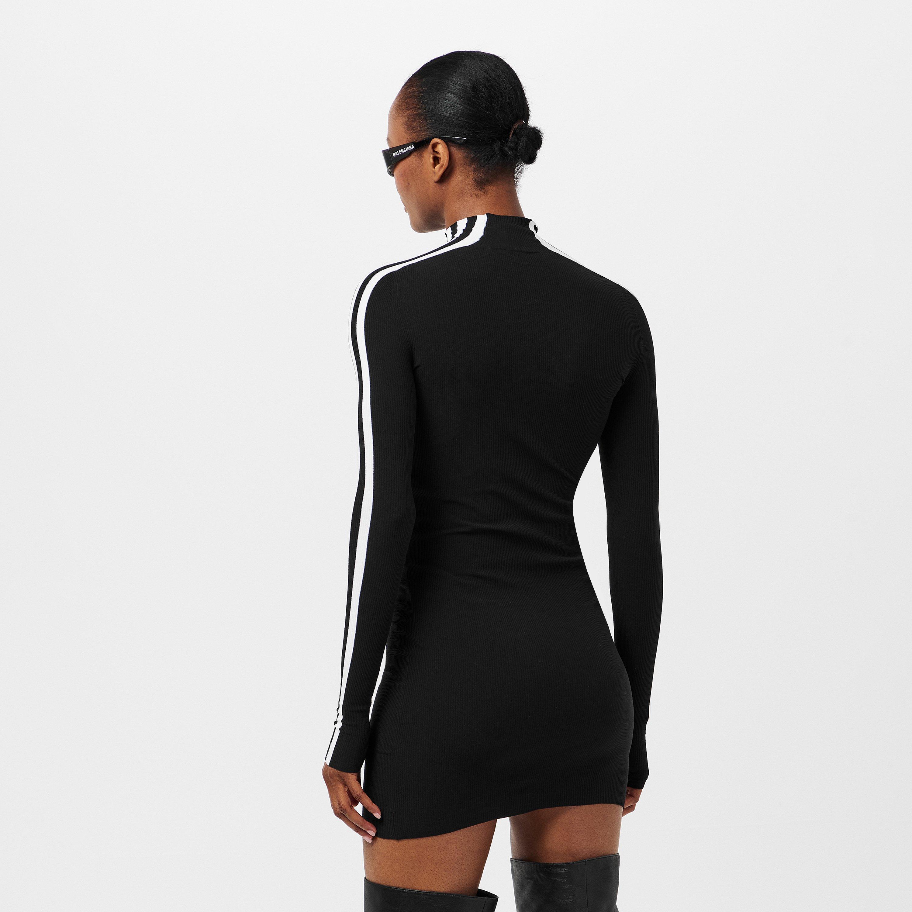 Black/White - Balenciaga - Women's Bodycon Dress, Bodycon Style - 4
