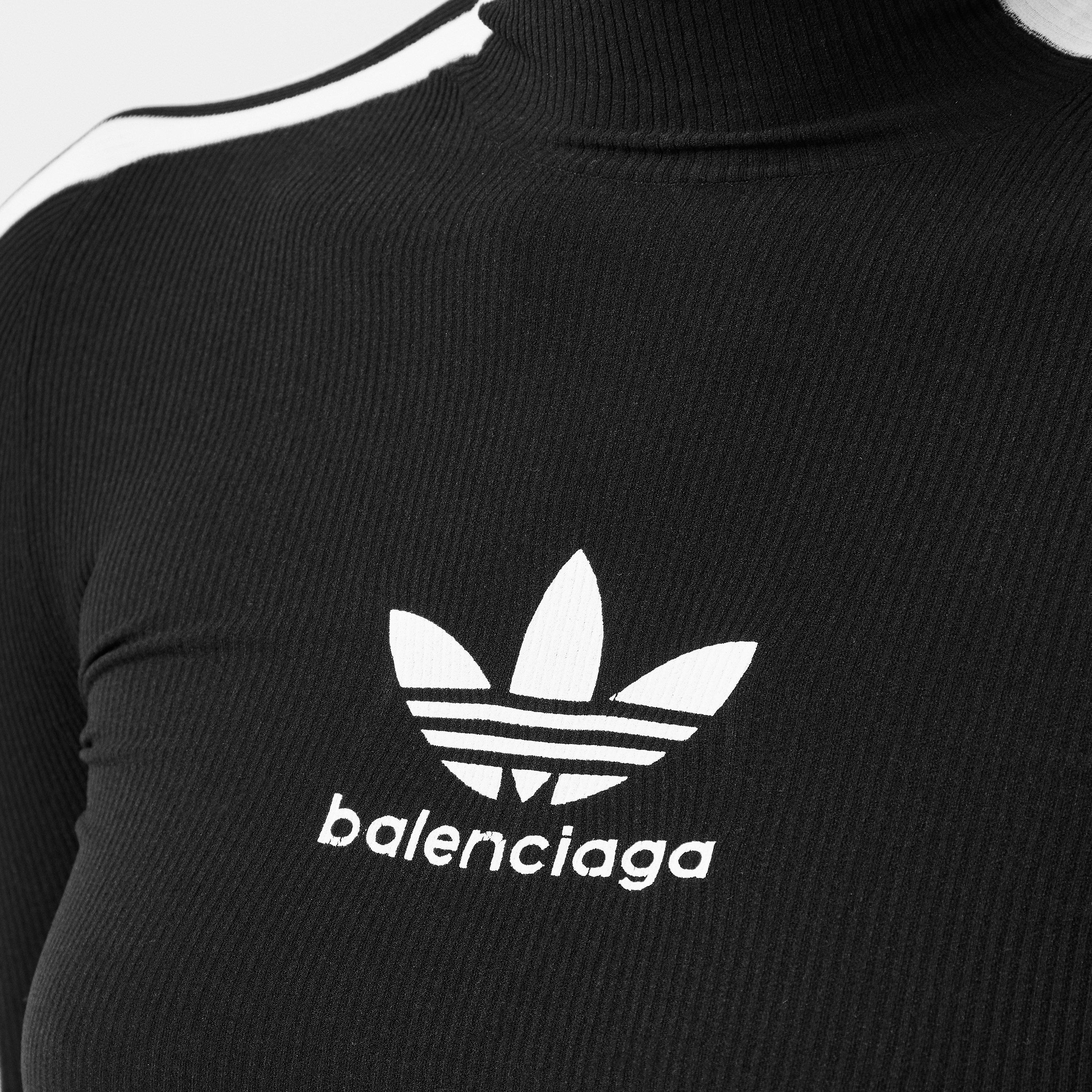 Black/White - Balenciaga - Women's Bodycon Dress, Bodycon Style - 5