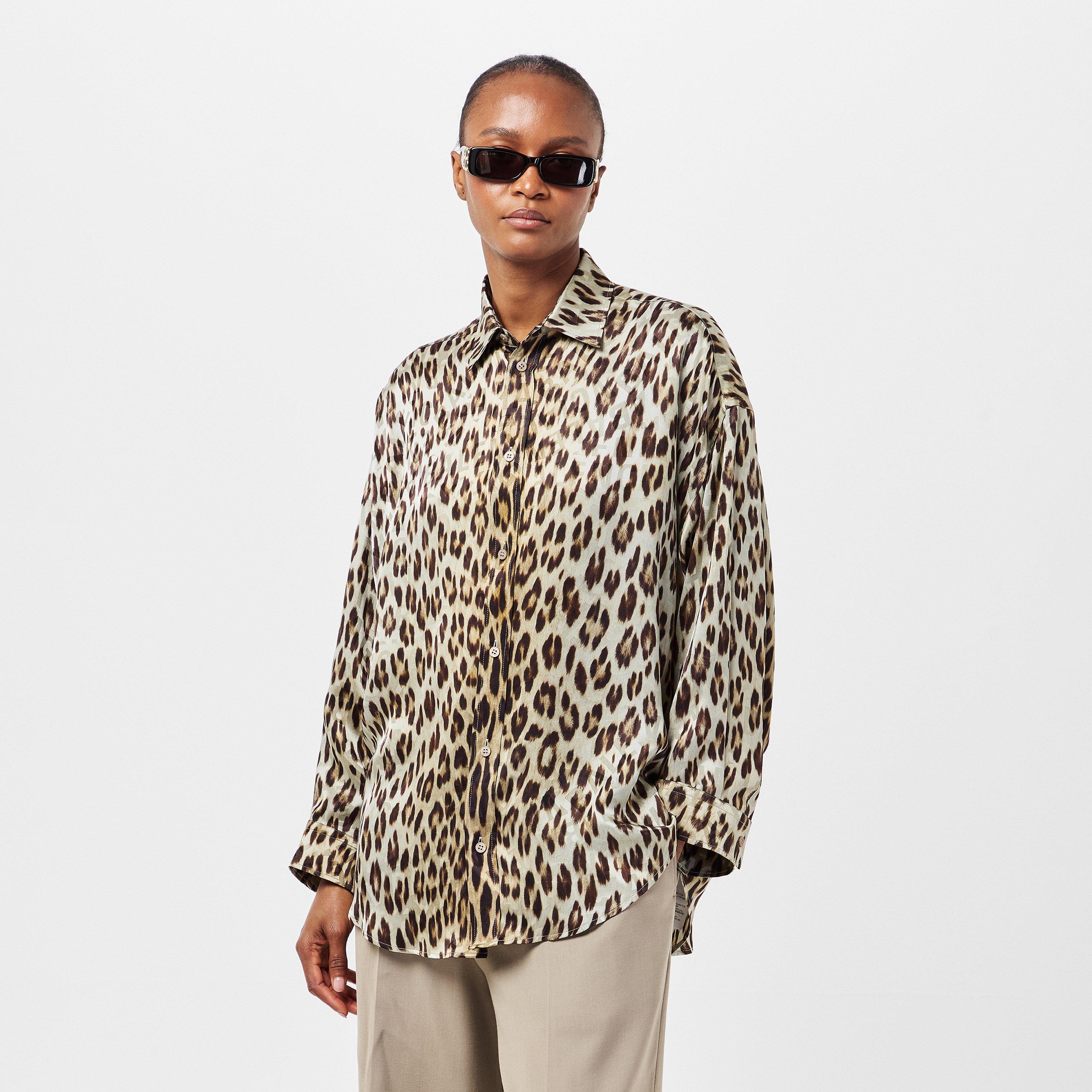 Beige - Balenciaga - Women's Plain Short-Sleeve Shirt - 3