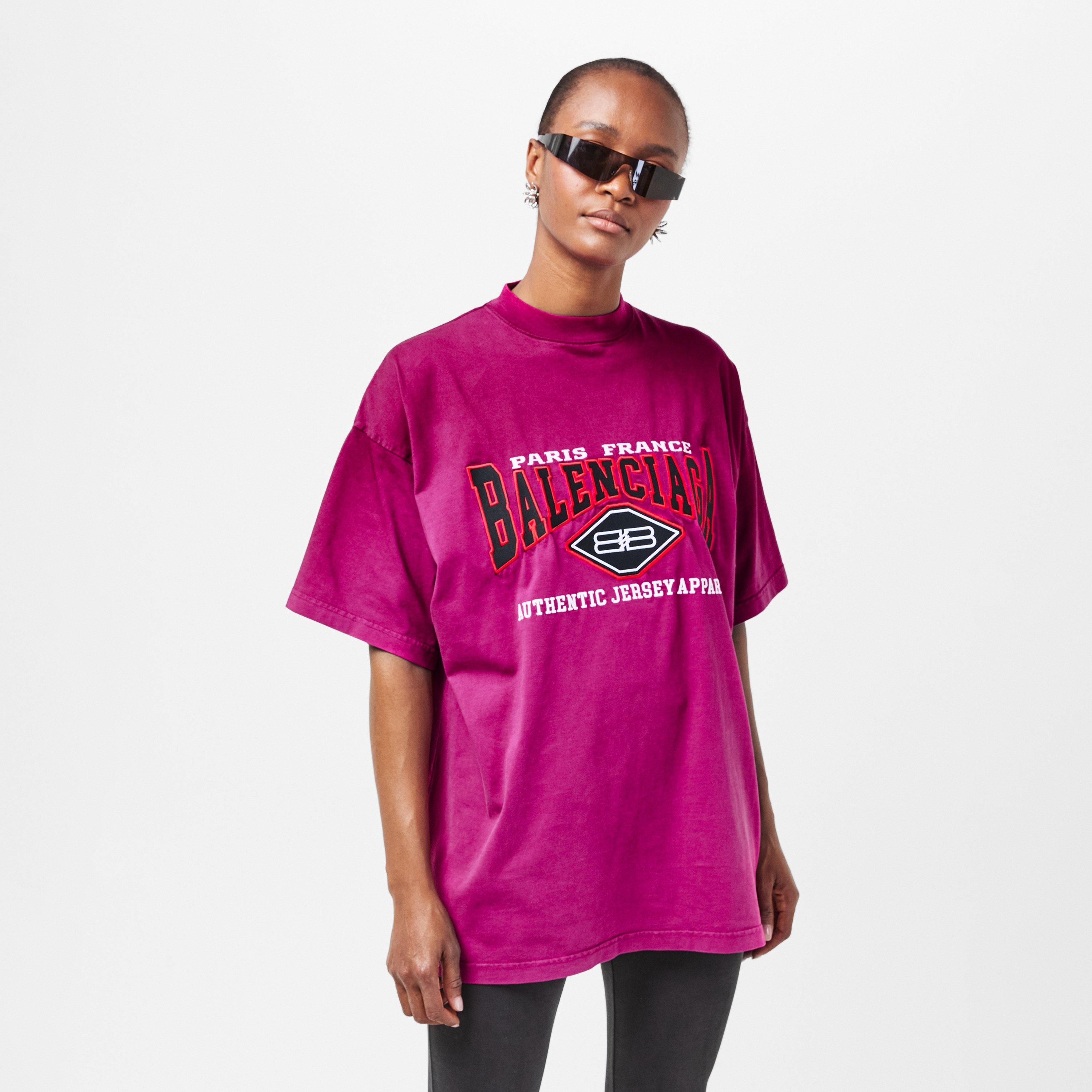 Dark Fuchsia W - Balenciaga - Women's Regular Fit T-Shirt - 3