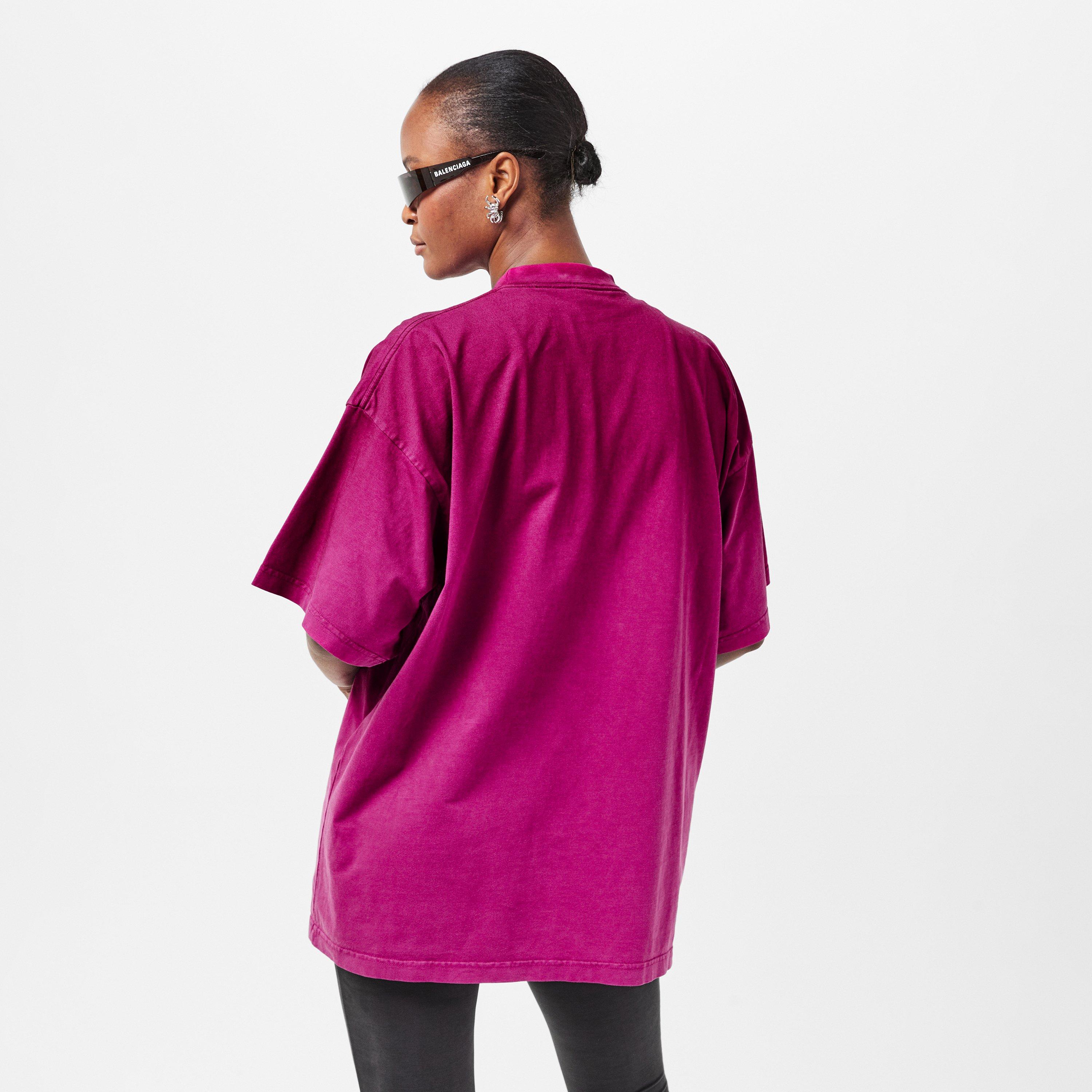 Dark Fuchsia W - Balenciaga - Women's Regular Fit T-Shirt - 4