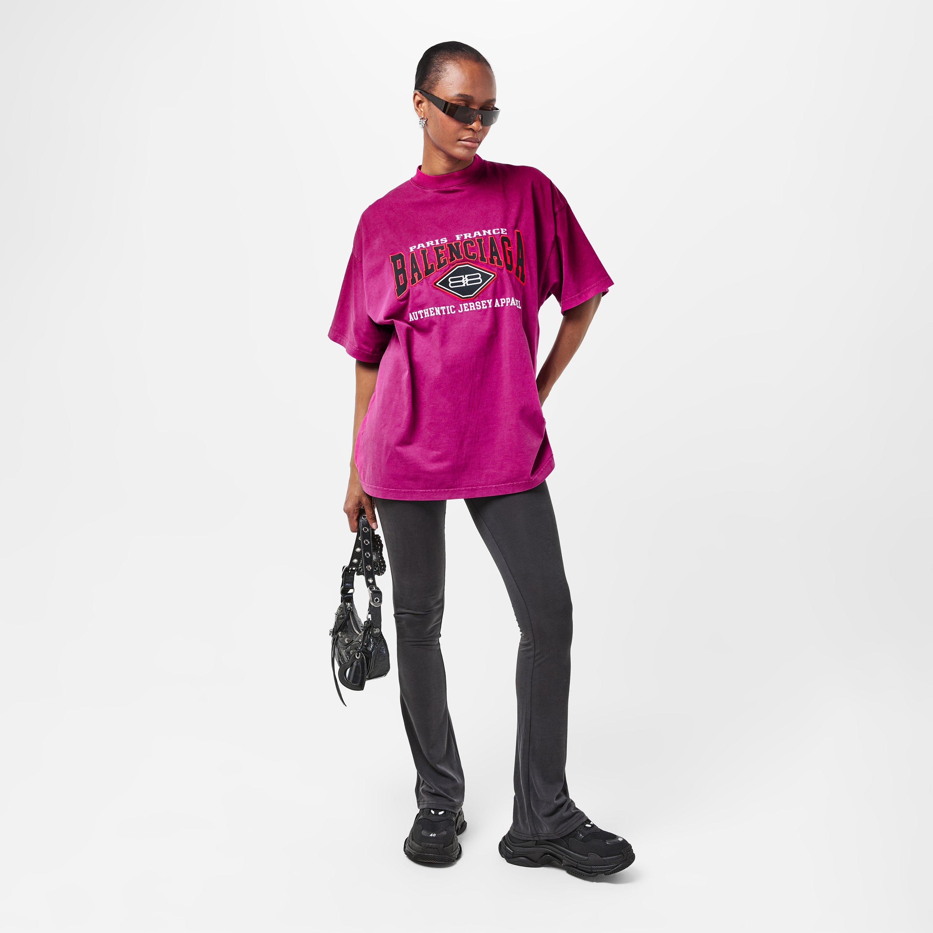 Dark Fuchsia W - Balenciaga - Women's Regular Fit T-Shirt - 6